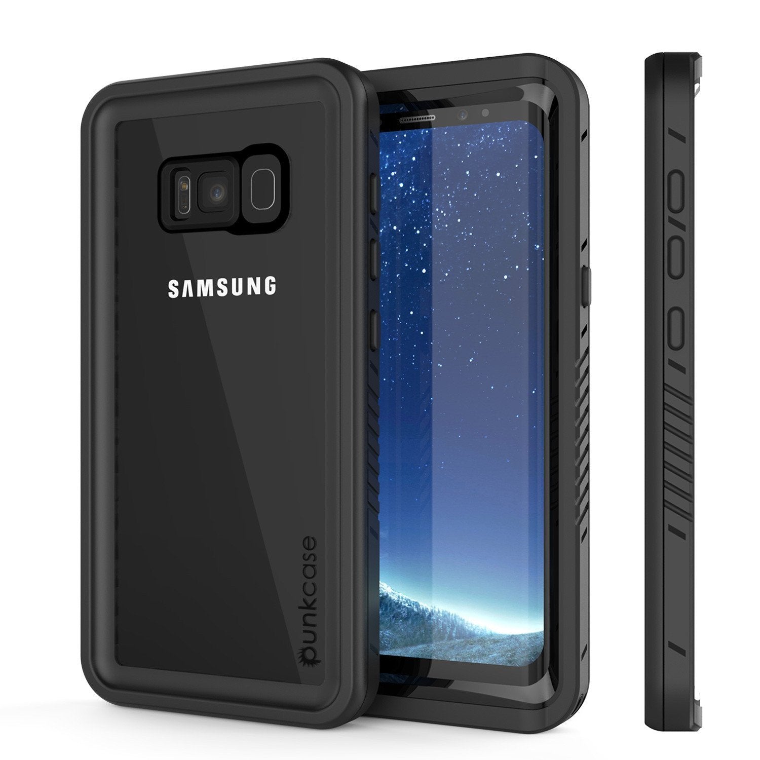 Galaxy S8 Punkcase [Extreme Series] Slim Fit Armor Cover [Black]