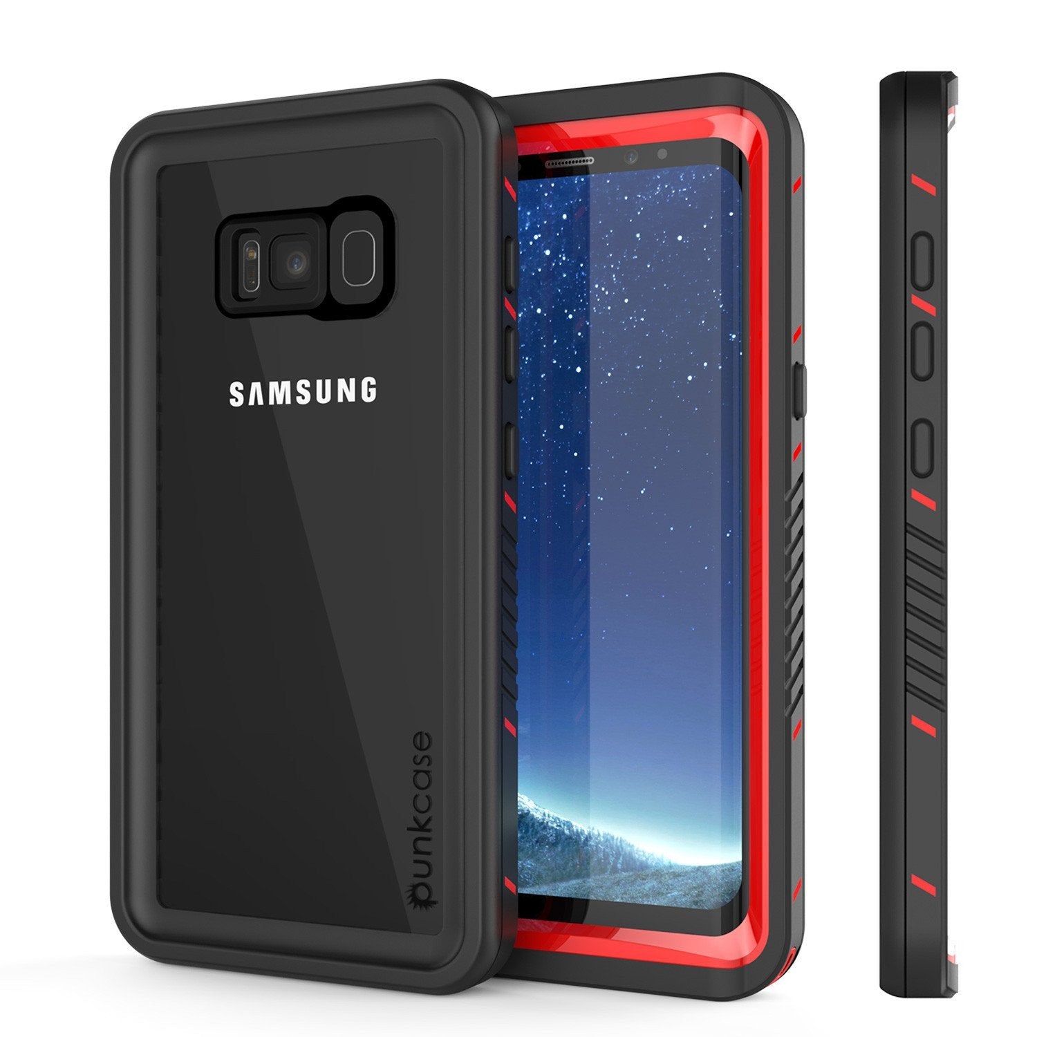 Galaxy S8 Plus Punkcase Extreme Series Slim Fit Armor Case [Red]