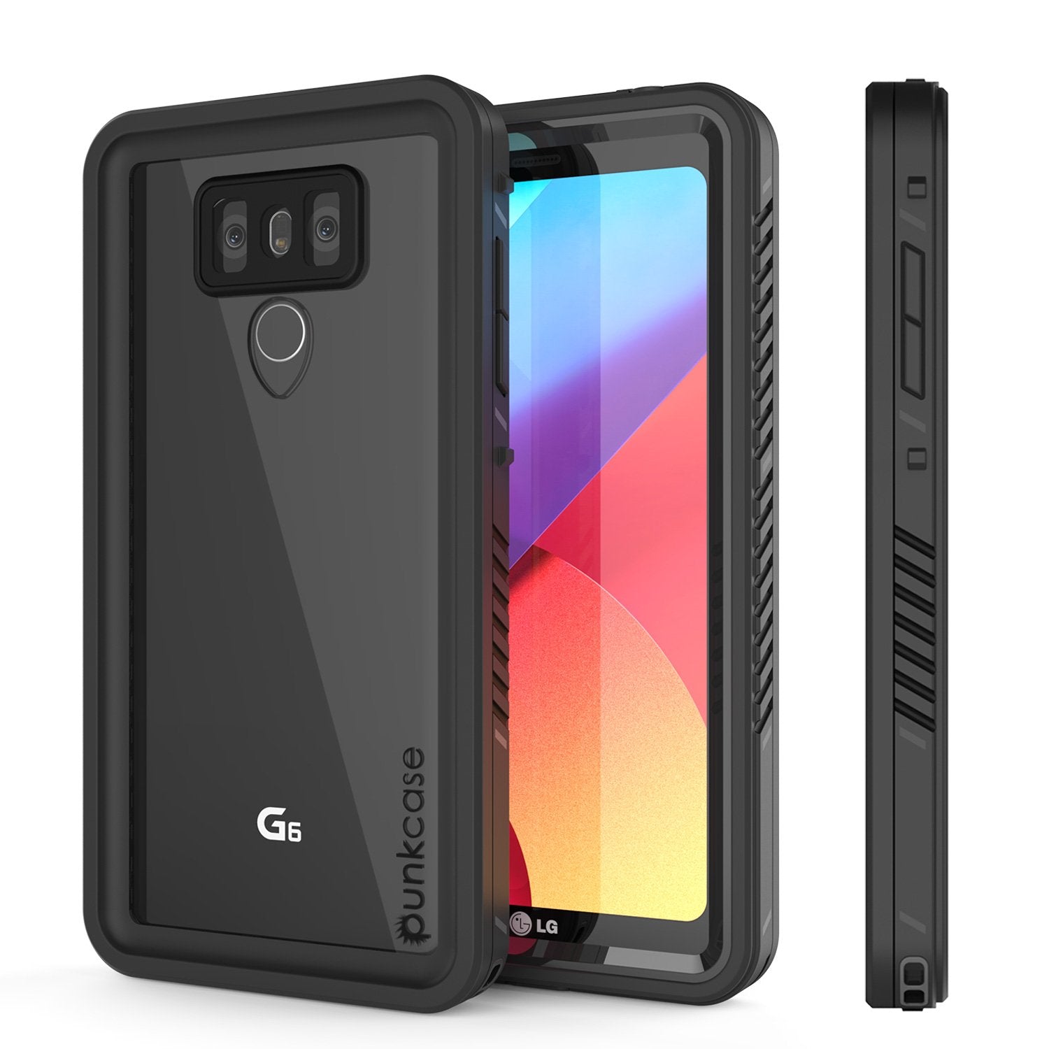 LG G6 Waterproof Case, Punkcase [Extreme Series] Slim Fit, BLACK