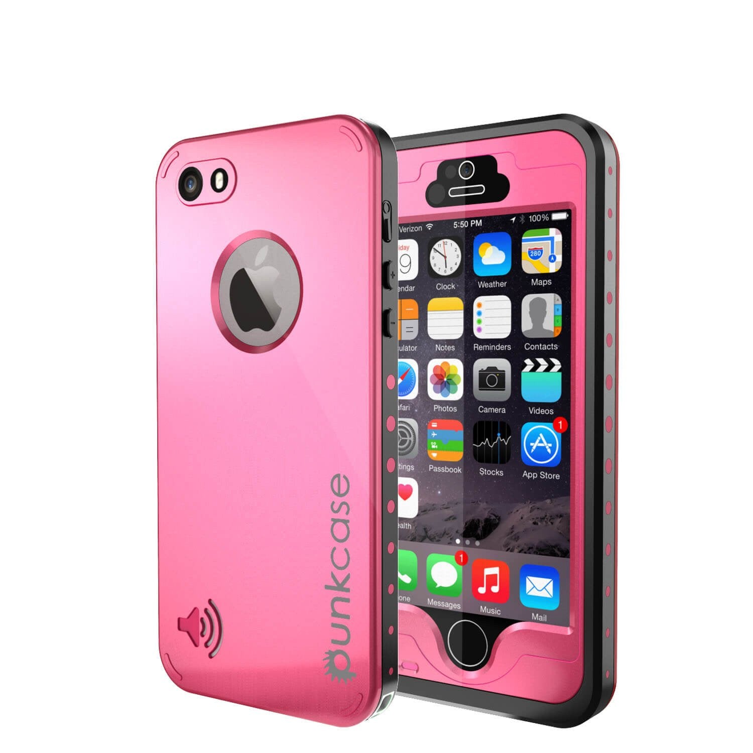 iPhone 5S/5 Waterproof Case, PunkCase StudStar Pink Case Water/Shock/Dirt Proof | Lifetime Warranty