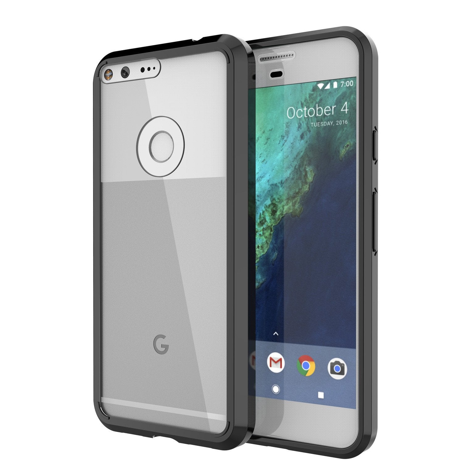 Google Pixel XL Case Punkcase® LUCID 2.0 Black Series w/ PUNK SHIELD Glass Screen Protector | Ultra Fit