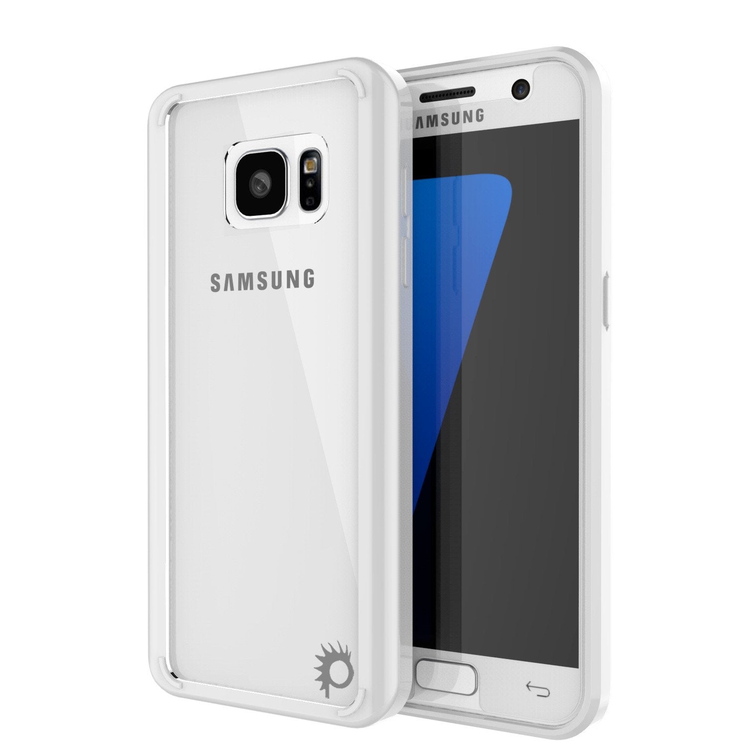 S7 Case Punkcase® LUCID 2.0 White Series w/ PUNK SHIELD Glass Screen Protector | Ultra Fit