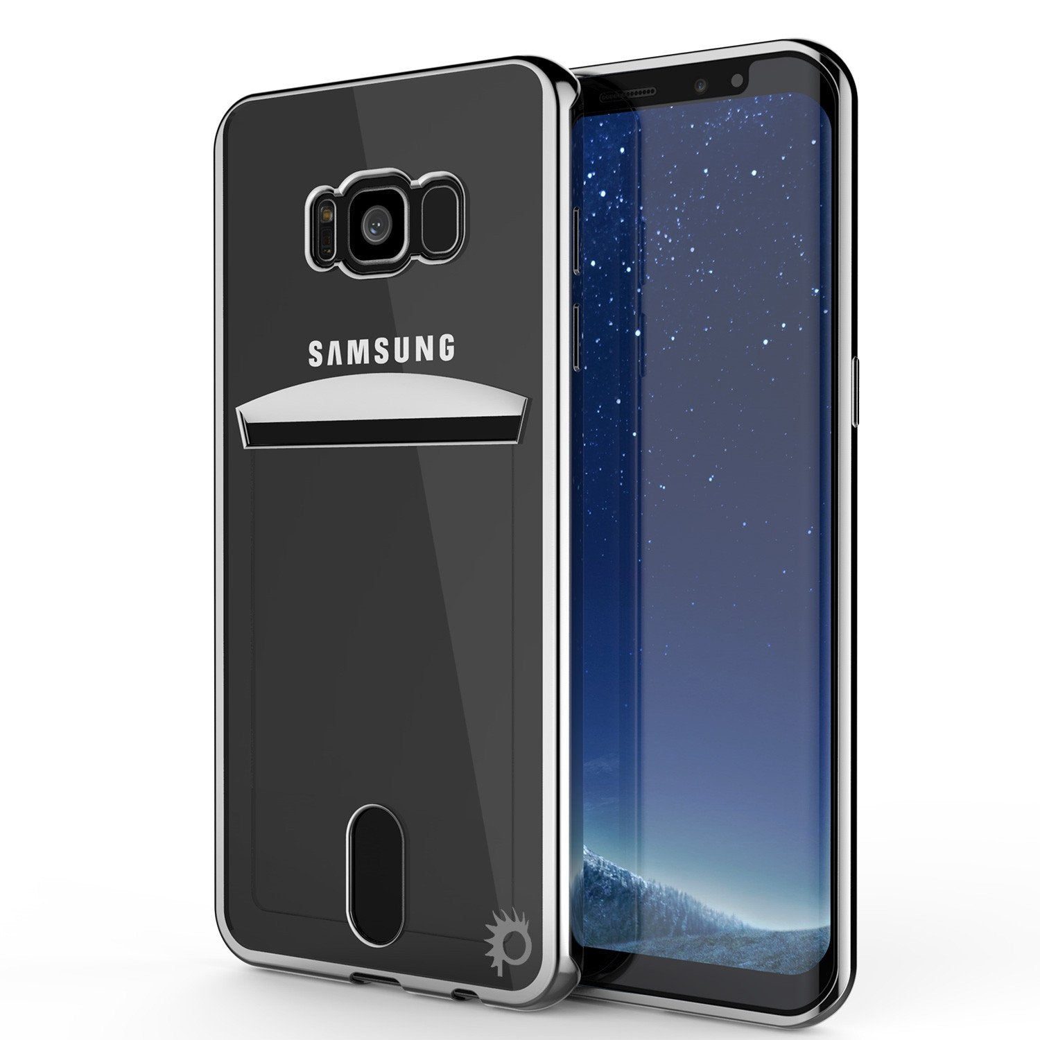 Galaxy S8 Case, PUNKCASE LUCID Silver Series Armor Case Cover