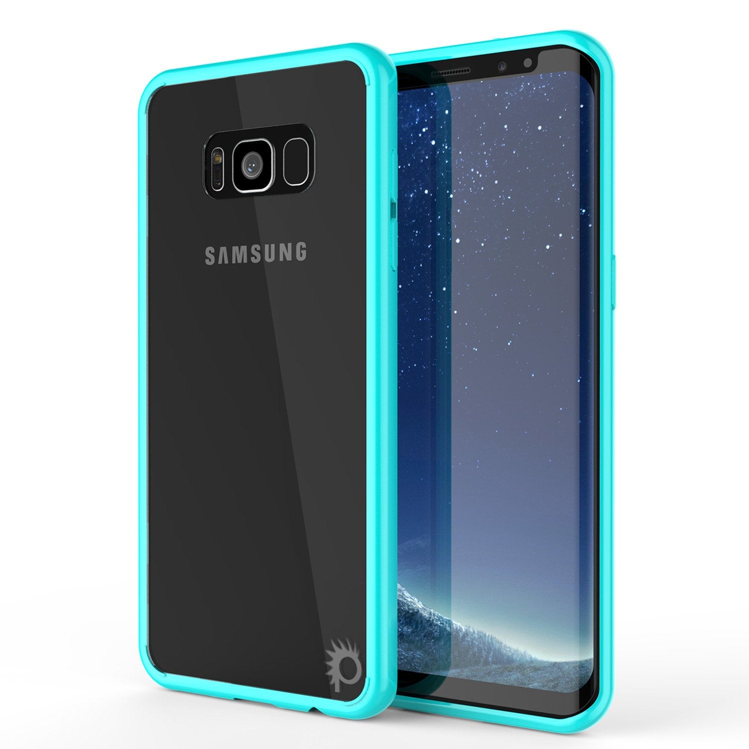 Galaxy S8 Plus Punkcase LUCID 2.0 Series Clear Back Case [Teal]