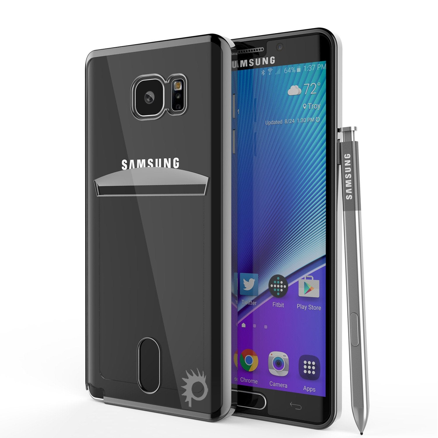Galaxy Note 5 Case, Punkcase® Lucid Black Series Screen Protector