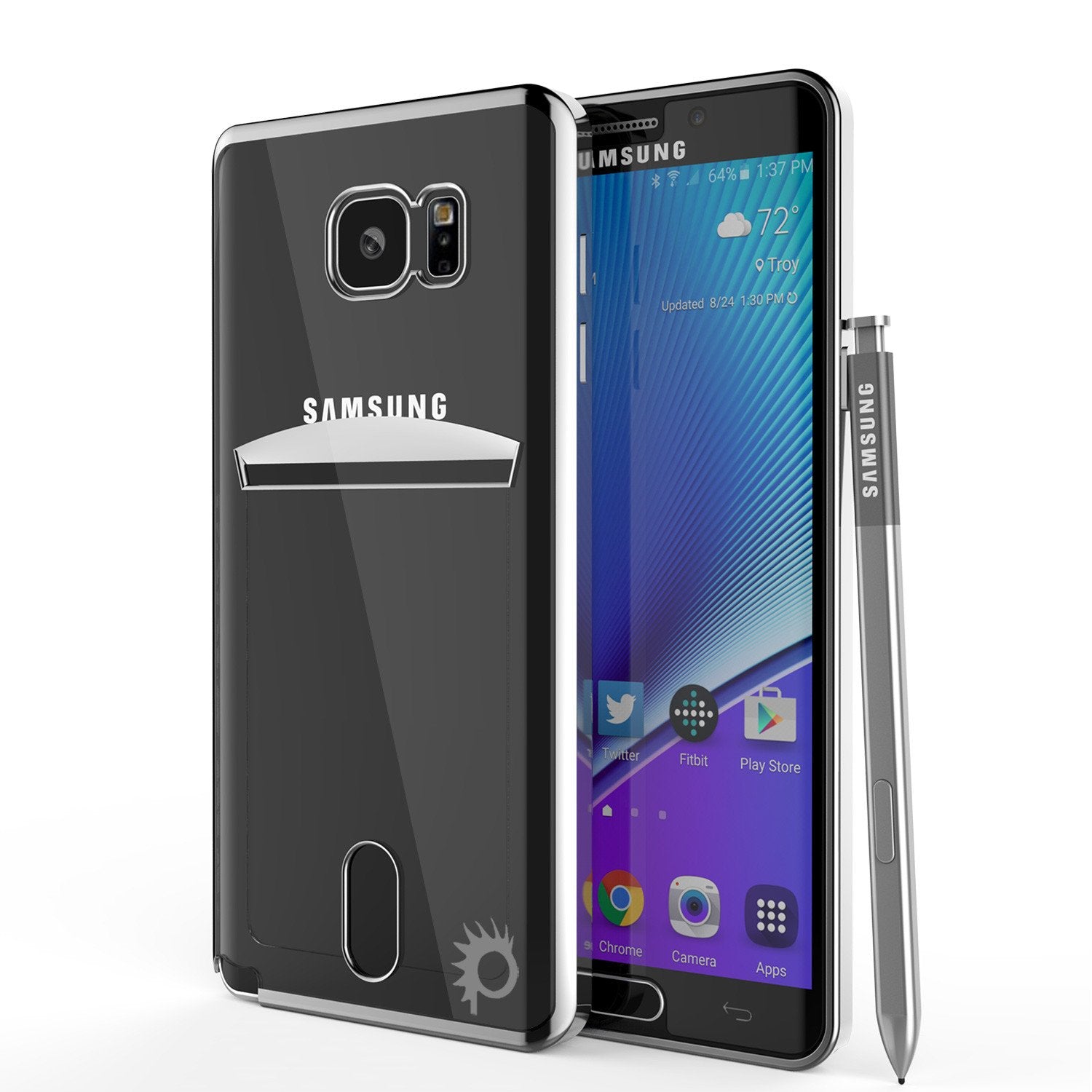 Galaxy Note 5 Case, Punkcase® Lucid Silver Series Screen Protector