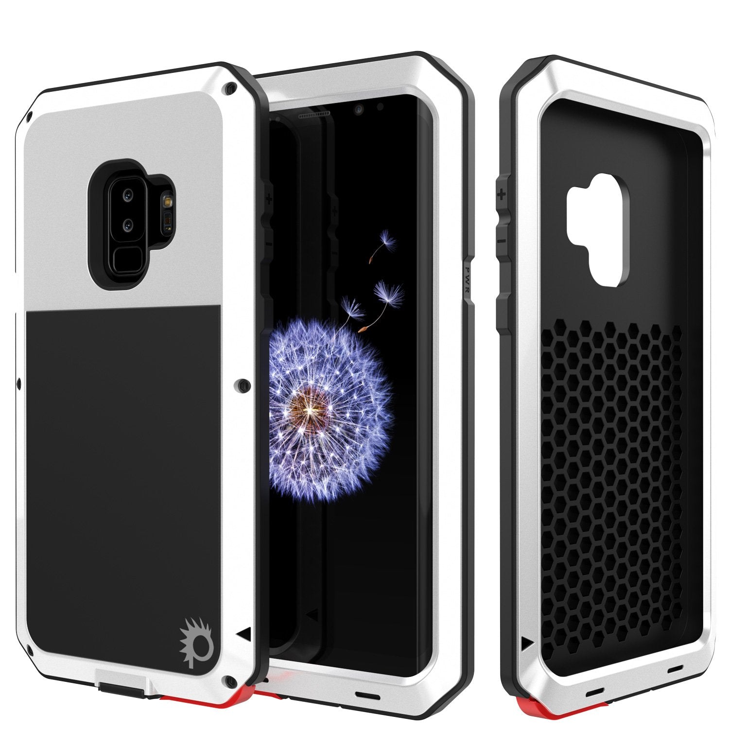 Galaxy S9 Plus Metal PunkCase Heavy Duty Military Grade Rugged, White