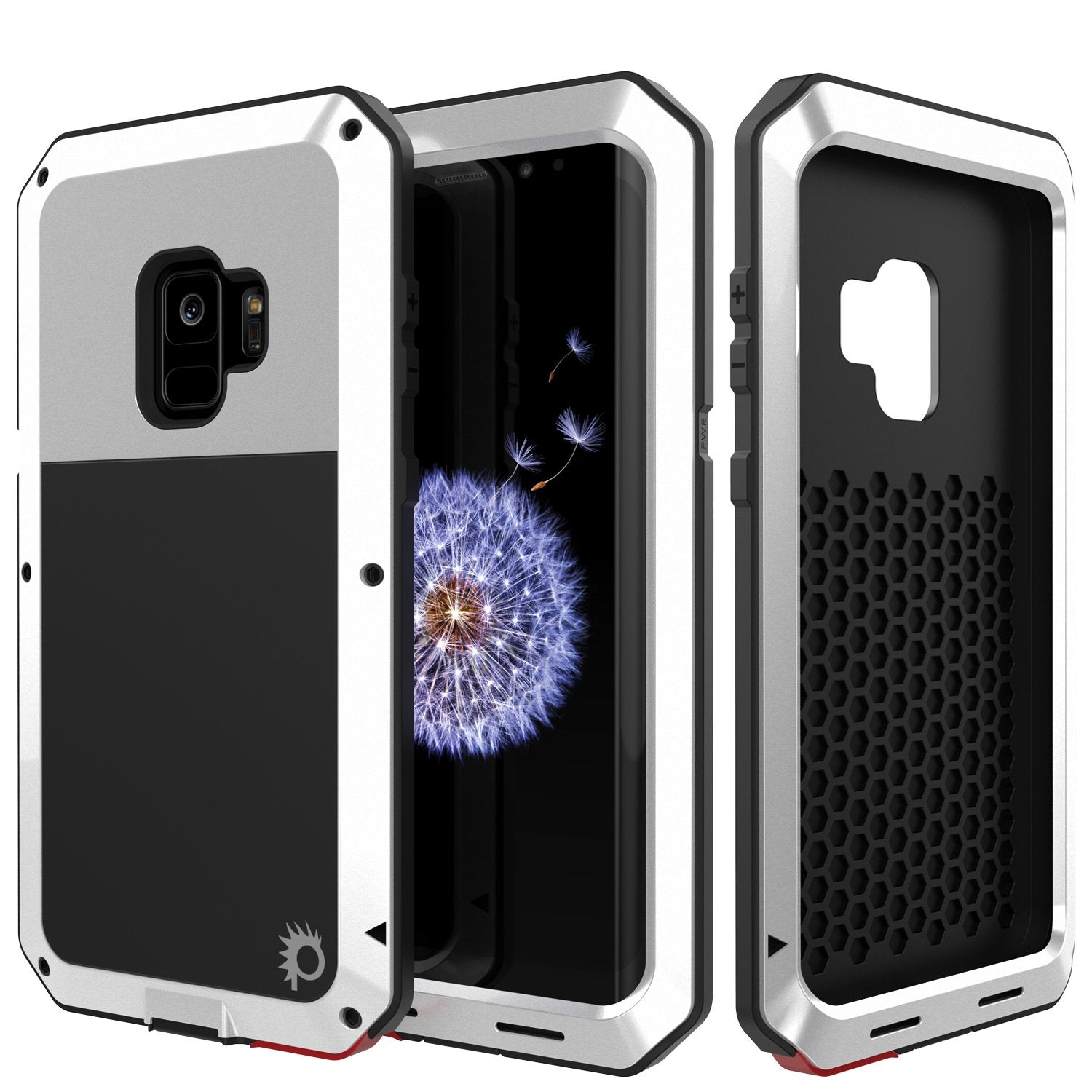 Galaxy S9 Metal Case, Heavy Duty Military Grade Rugged case [White]