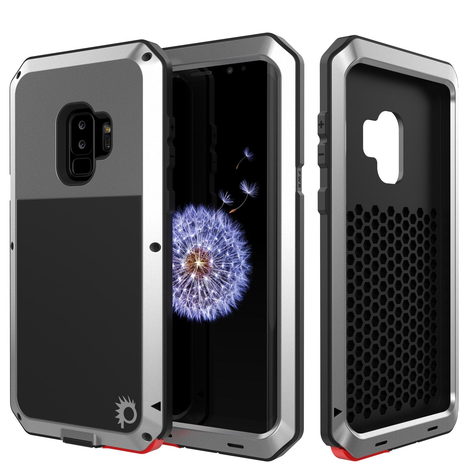 Galaxy S9 Plus Metal PunkCase Heavy Duty Military Grade Rugged Silver