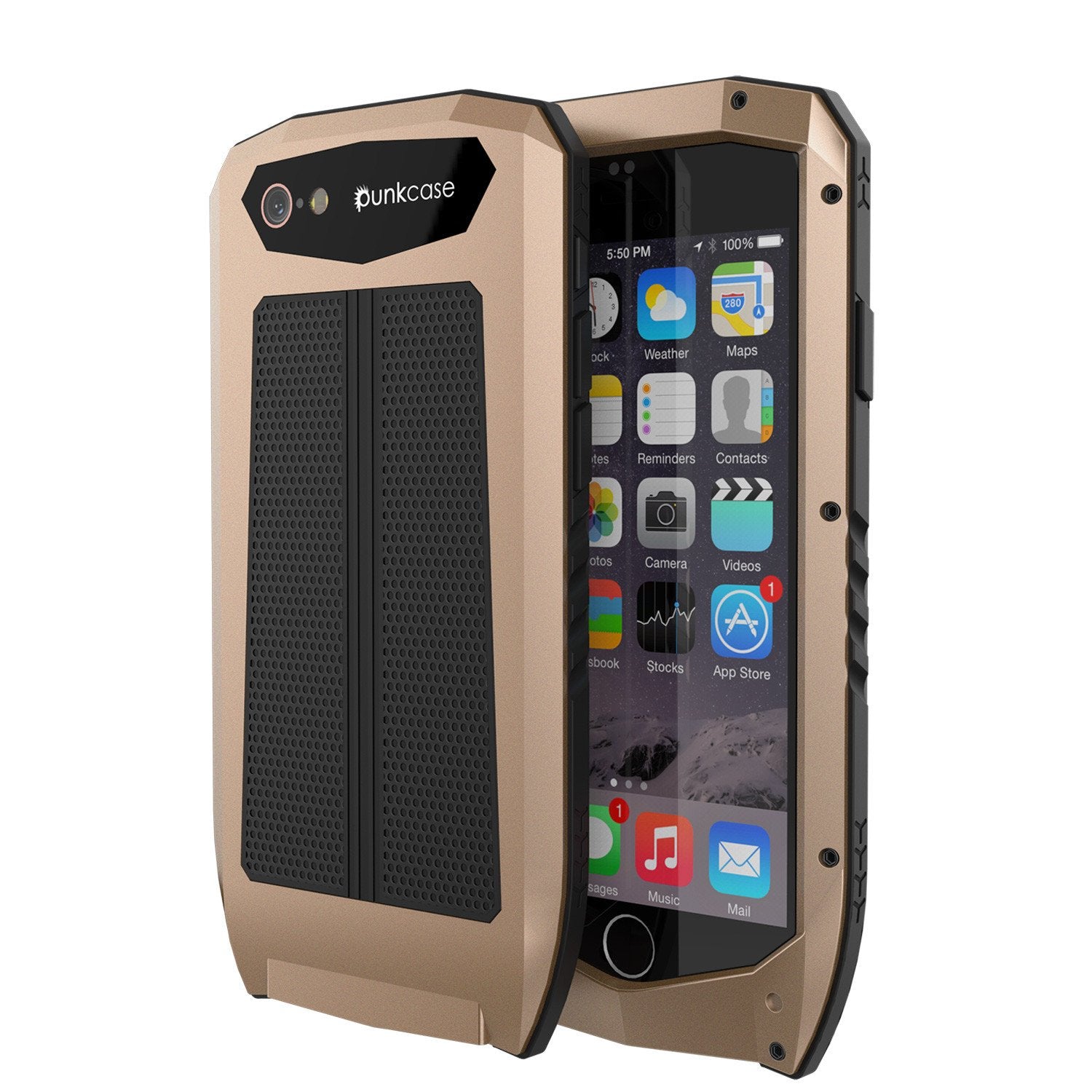 iPhone 6s/6 Case, Punkcase Metallic PRO Gold Series Cover W/ Attached Screen Protector | Touch-ID