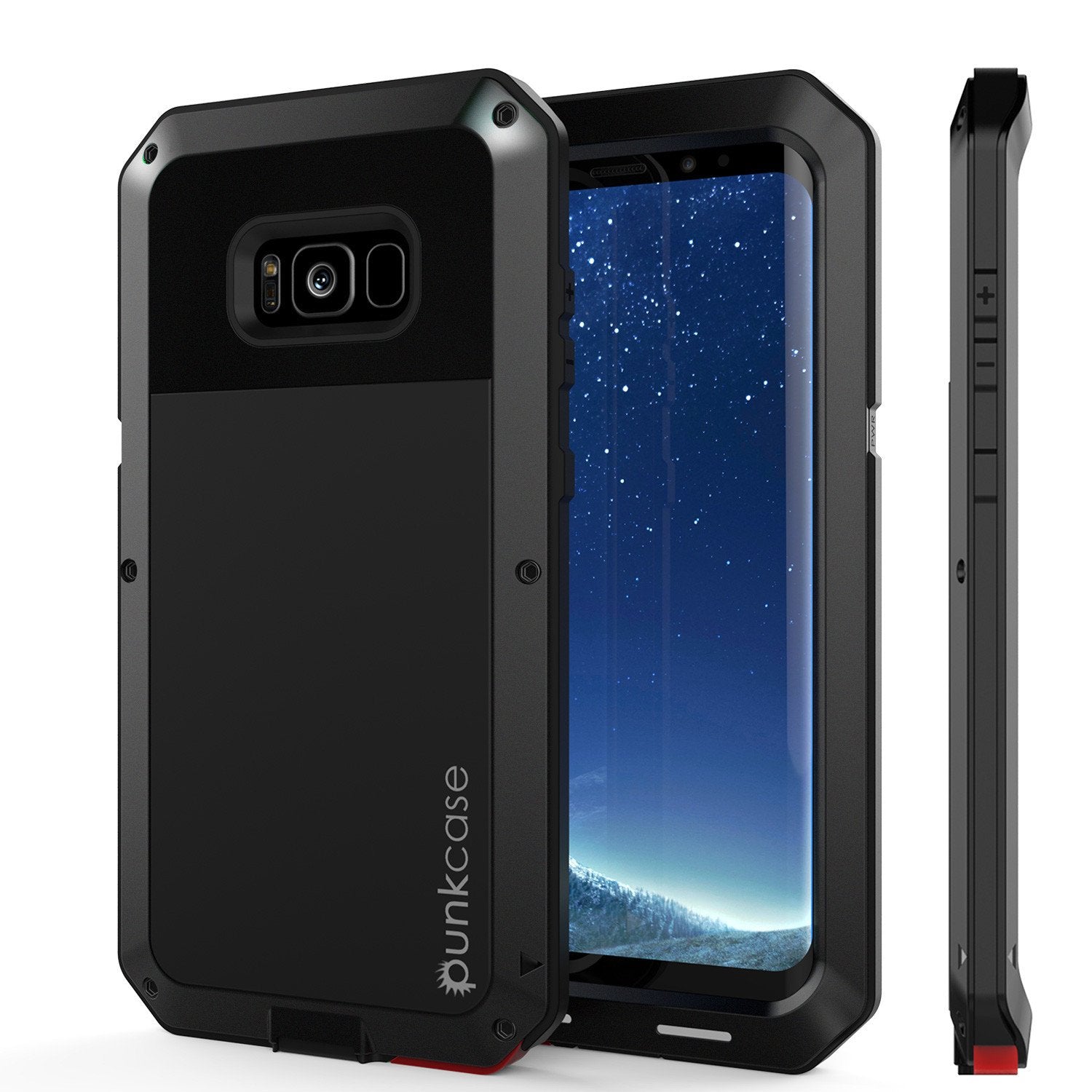 Galaxy S8 Metal Case, Heavy Duty Military Grade Rugged Cover [BLACK]