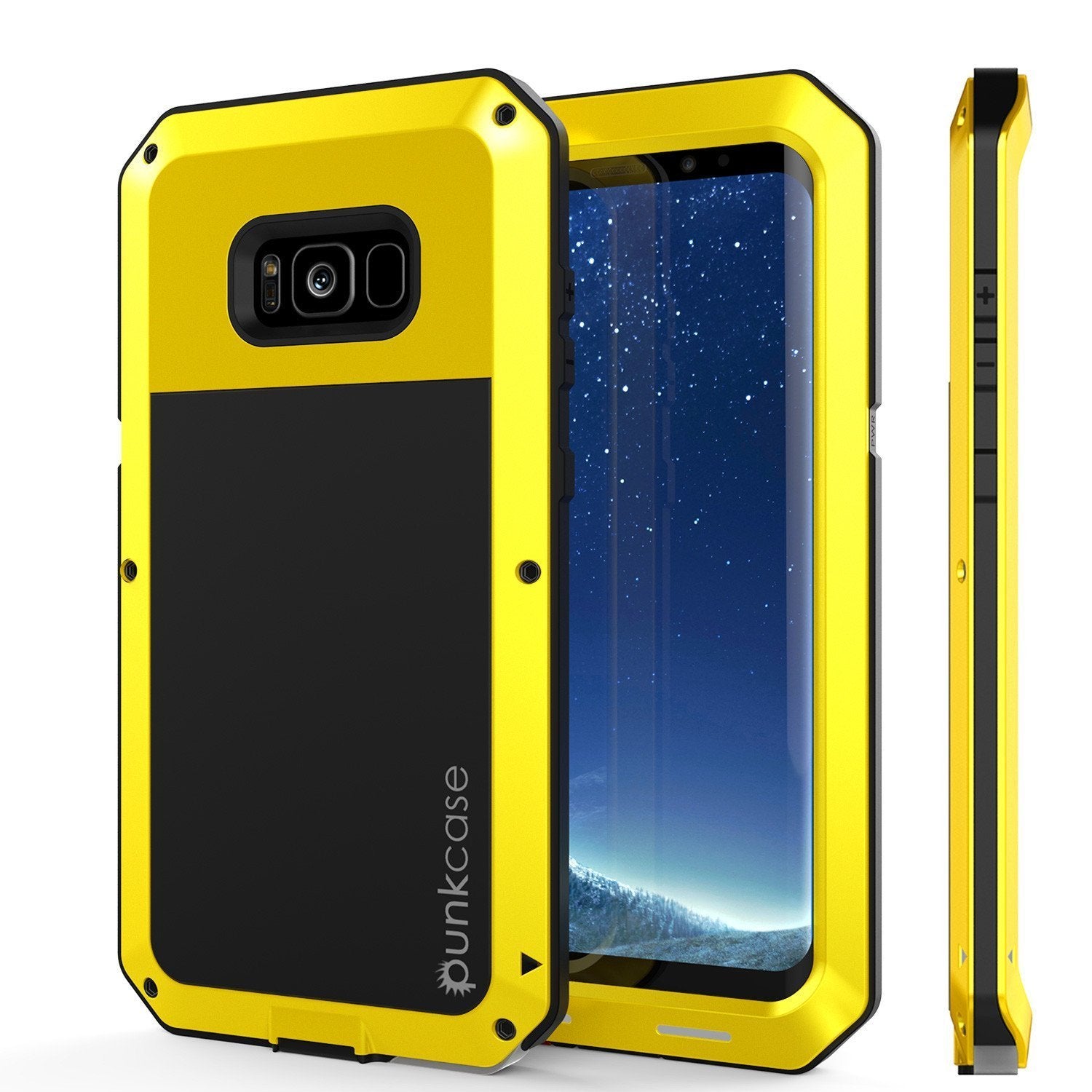 Galaxy Note 8  Case, Punkcase Metallic Neon W/ Tempered Glass Screen