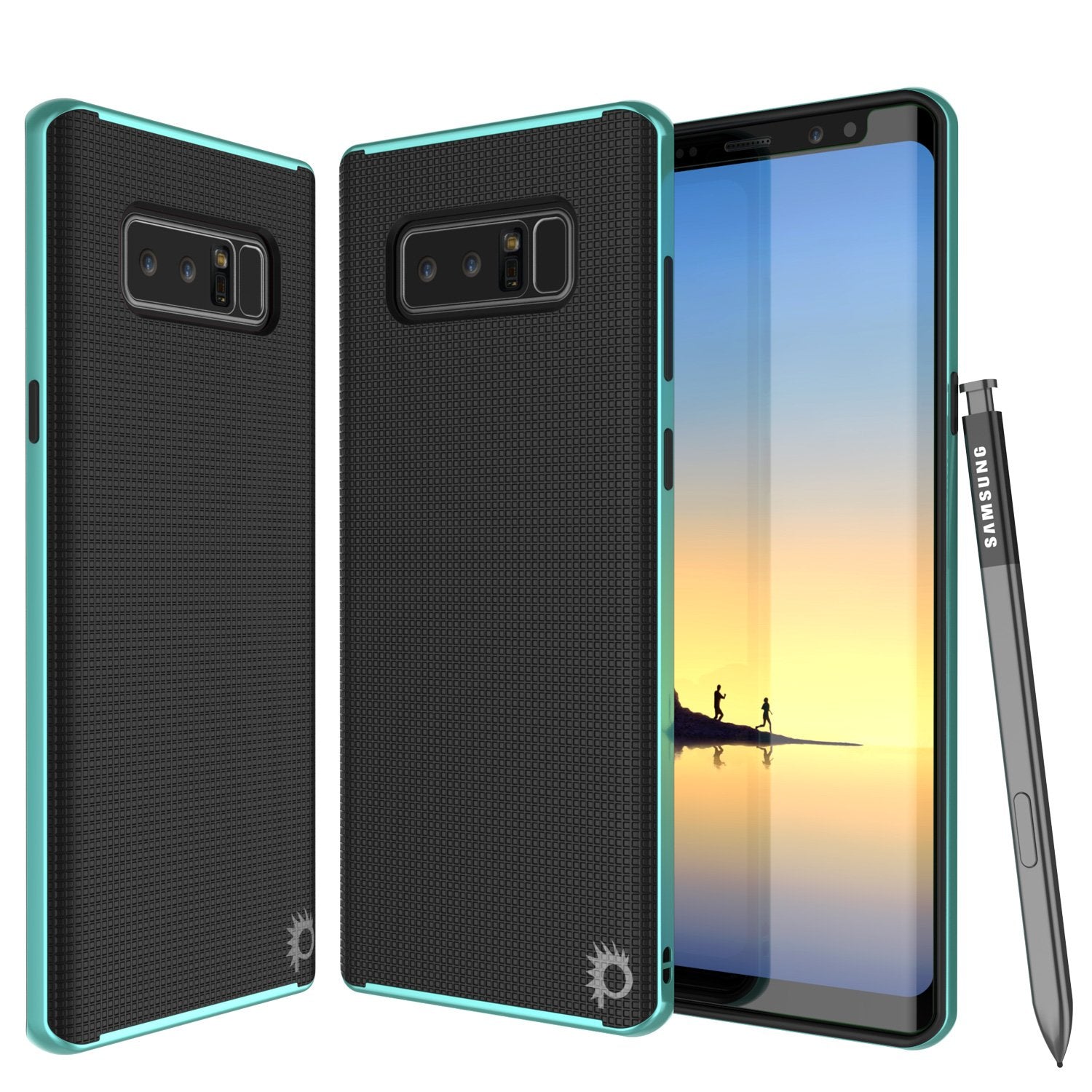Galaxy Note 8 Case, PunkCase [Stealth Series] Hybrid 3-Piece [Teal]