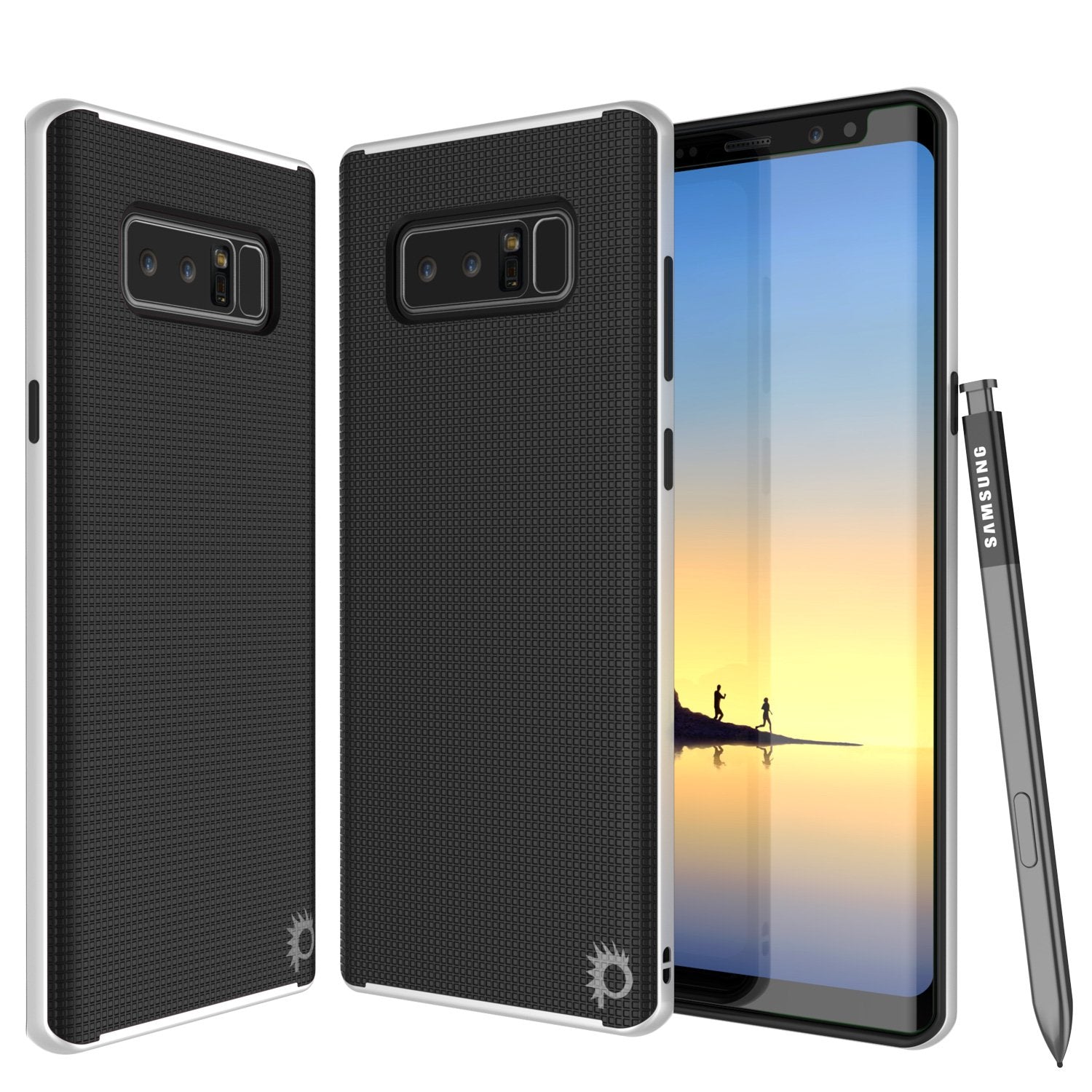 Galaxy Note 8 Case, PunkCase [Stealth Series] Hybrid 3-Piece [White]