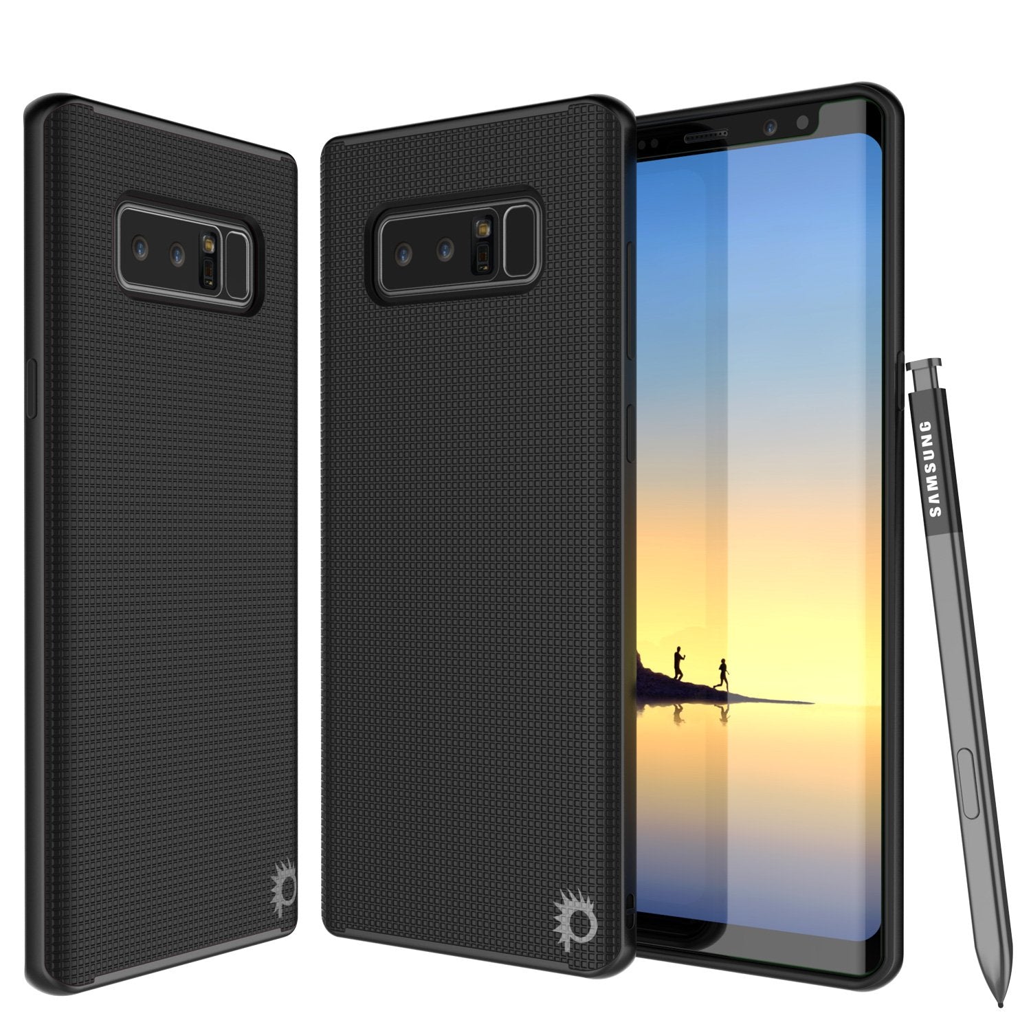 Galaxy Note 8 Case, PunkCase [Stealth Series] Hybrid 3-Piece [Black]