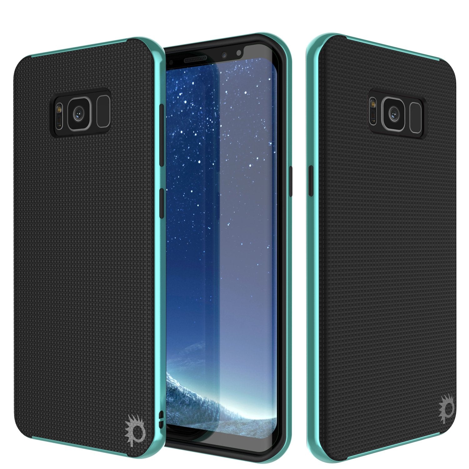 Galaxy S8 Case, PunkCase [Stealth Series] Hybrid 3-Piece Shockproof Dual Layer Cover [Teal]