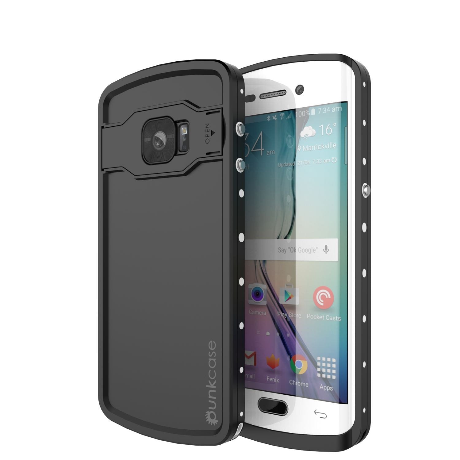 Galaxy S6 EDGE Plus Waterproof Case, Punkcase StudStar White Shock/Dirt Proof | Lifetime Warranty