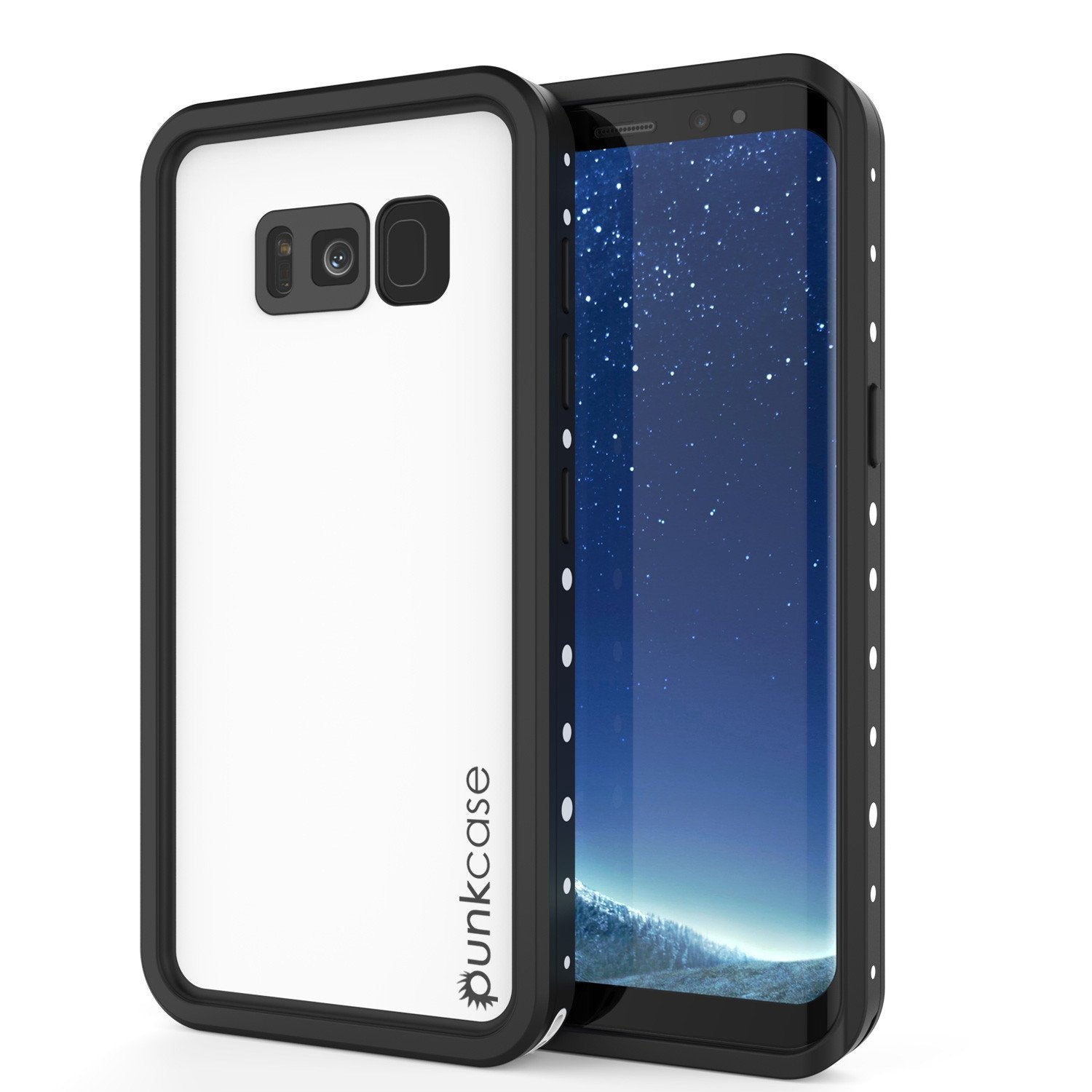 Galaxy S8 Waterproof Punkcase [StudStar Series] [Slim Fit], WHITE