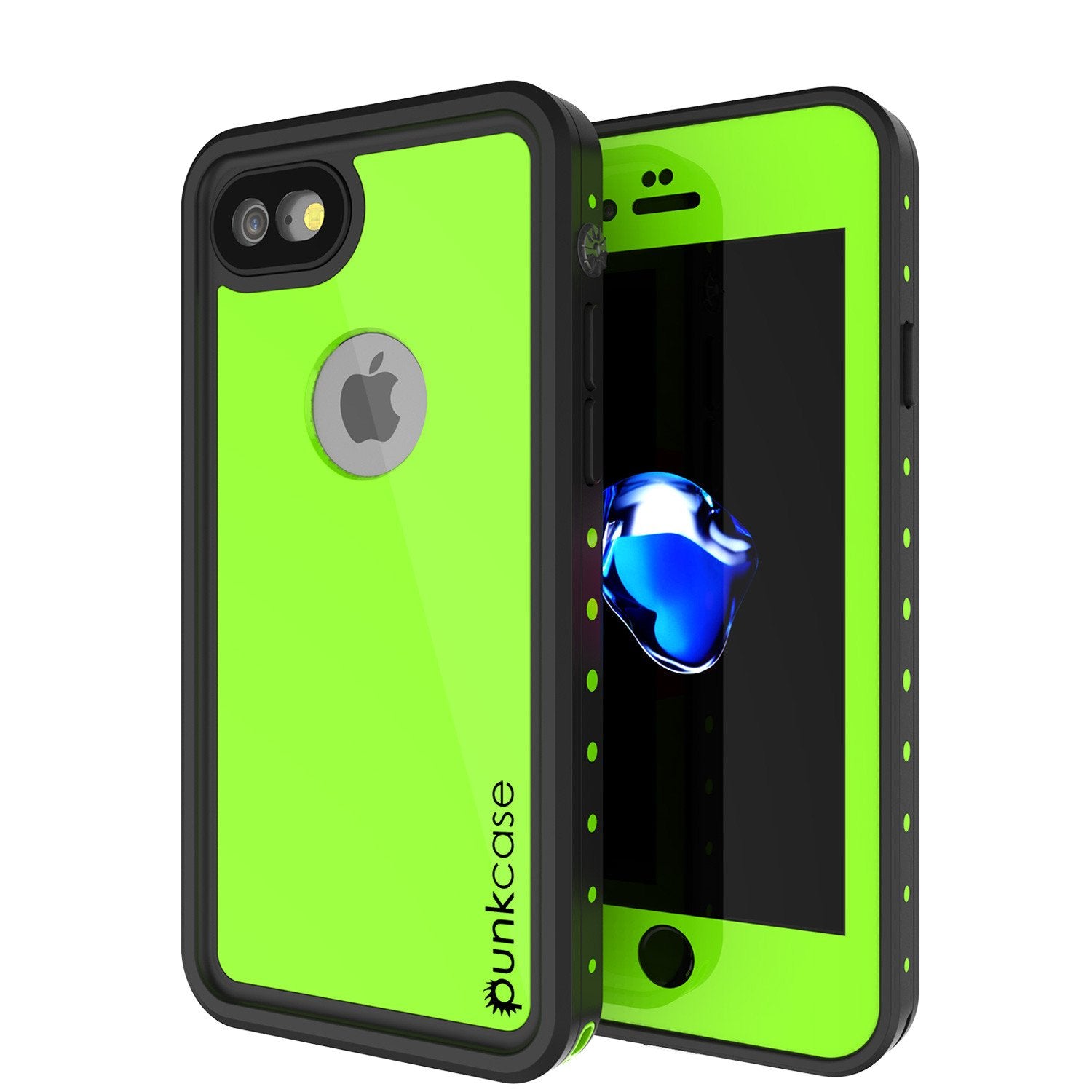 iPhone 7 Waterproof IP68 Case, Punkcase [Light Green] [StudStar Series] [Slim Fit] [Dirt/Snow Proof]