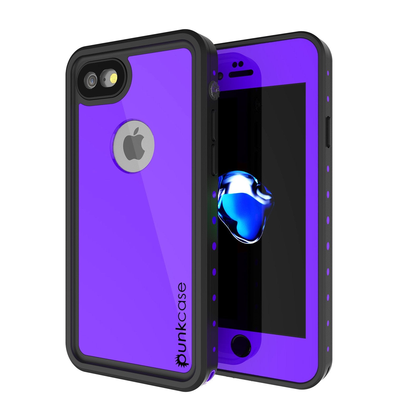 iPhone 7 Waterproof IP68 Case, Punkcase [Puple] [StudStar Series] [Slim Fit] [Dirtproof] [Snowproof]