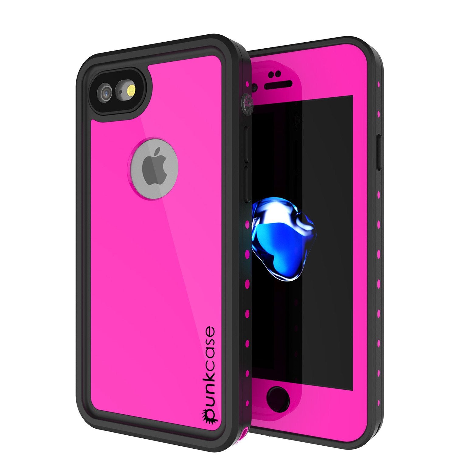 iPhone 7 Waterproof Case, Punkcase [Pink] [StudStar Series] [Slim Fit] [IP68 Certified] [Shockproof] [Dirtproof] [Snowproof] Armor Cover for Apple iPhone 7 & 7s