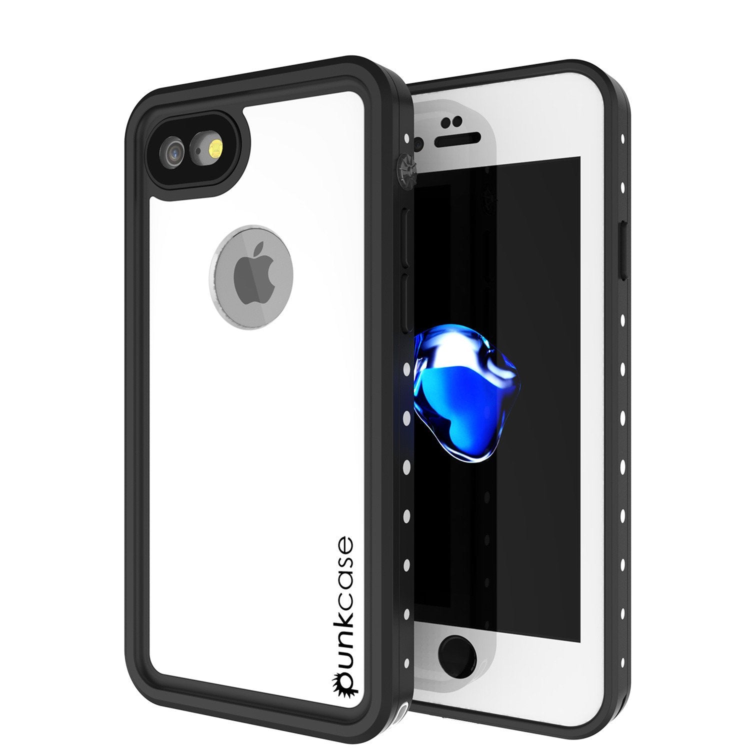 iPhone 7 Waterproof IP68 Case, Punkcase [White] [StudStar Series] [Slim Fit] [Dirtproof] [Snowproof]