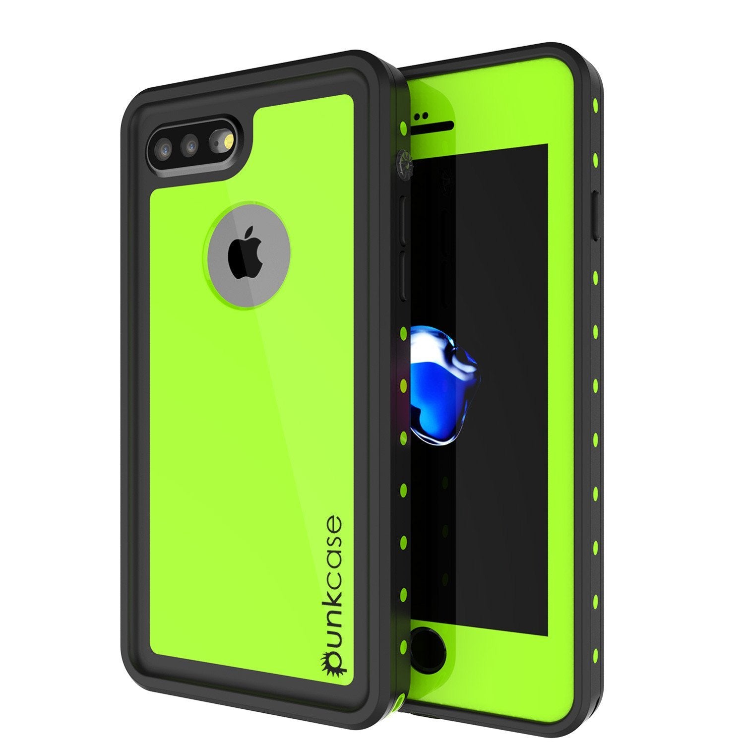 iPhone 8+ Plus Waterproof IP68 Case, Punkcase [Light Green] [StudStar Series] [Slim Fit] [Dirtproof]