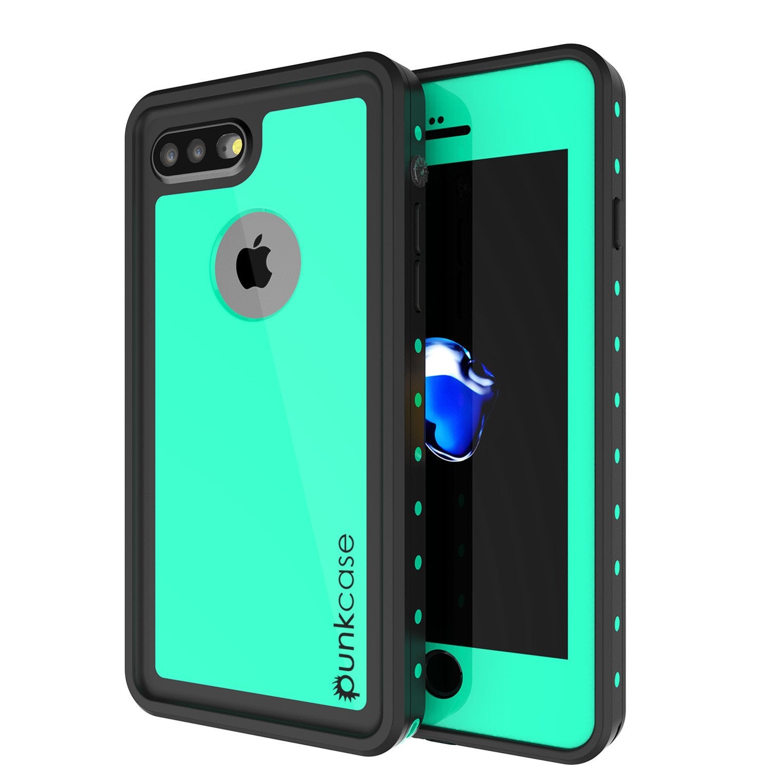 iPhone 7s Plus Waterproof Case, Punkcase [Teal] [StudStar Series] [Slim Fit] [IP68 Certified] [Shockproof] [Dirtproof] [Snowproof] Armor Cover for Apple iPhone 7 Plus & 7s +