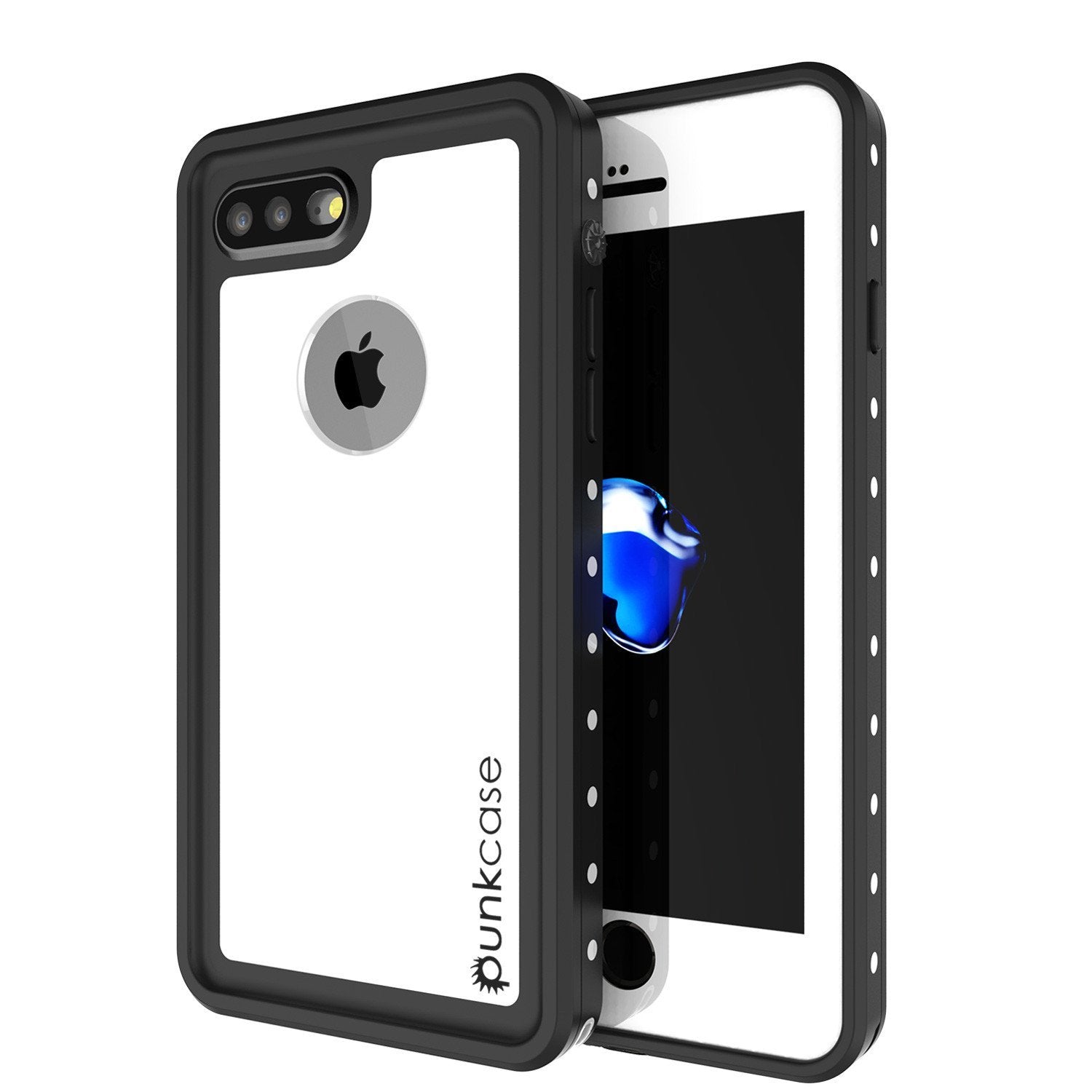 iPhone 8+ Plus Waterproof IP68 Case, Punkcase [White] [StudStar Series] [Slim Fit] [Dirtproof]