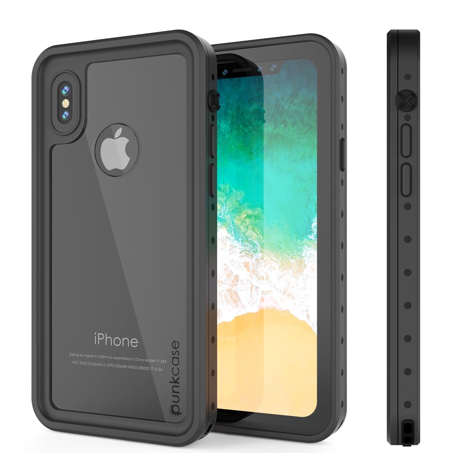 iPhone XR Waterproof IP68 Case, Punkcase [Clear] [StudStar Series] [Slim Fit] [Dirtproof]