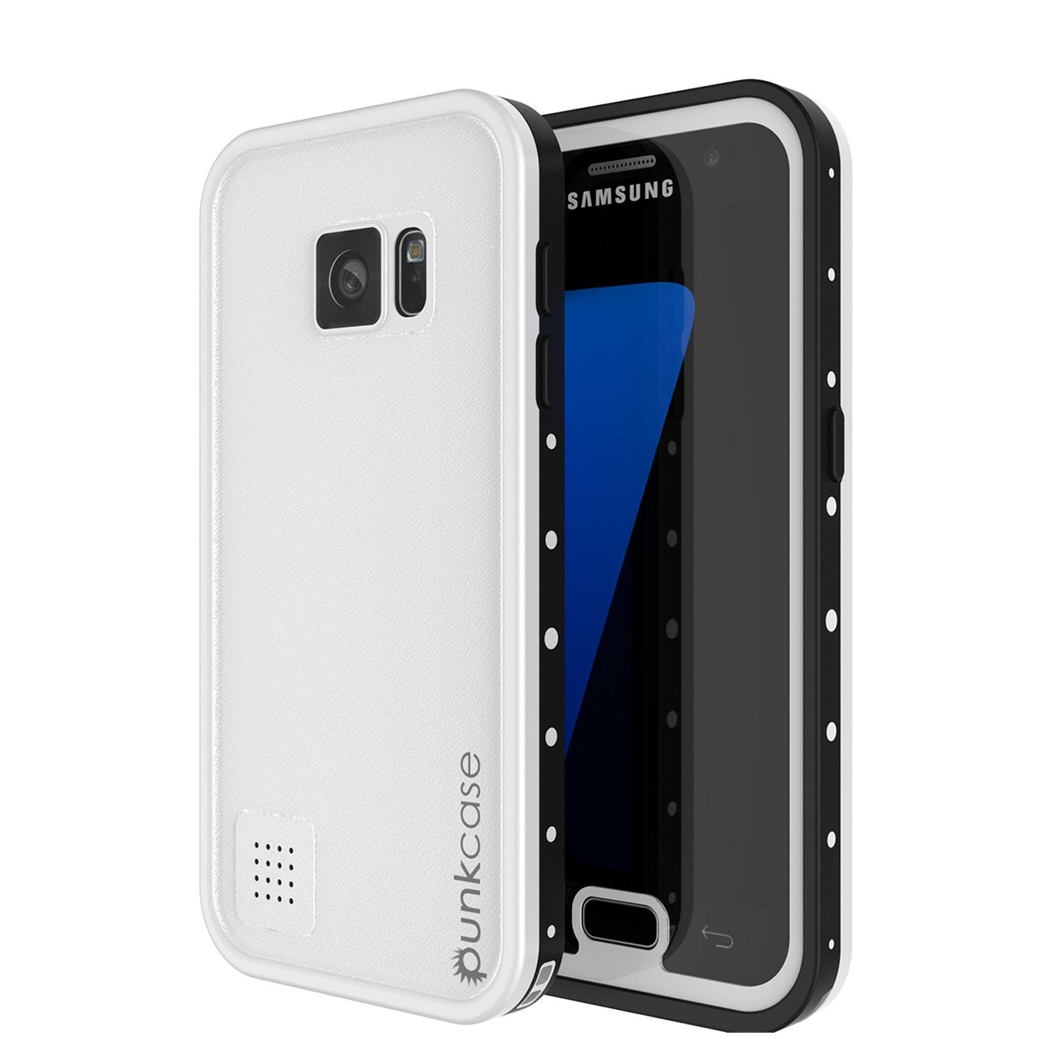 Galaxy S7 Waterproof Case, Punkcase StudStar White Thin 6.6ft Underwater IP68 Shock/Dirt/Snow Proof