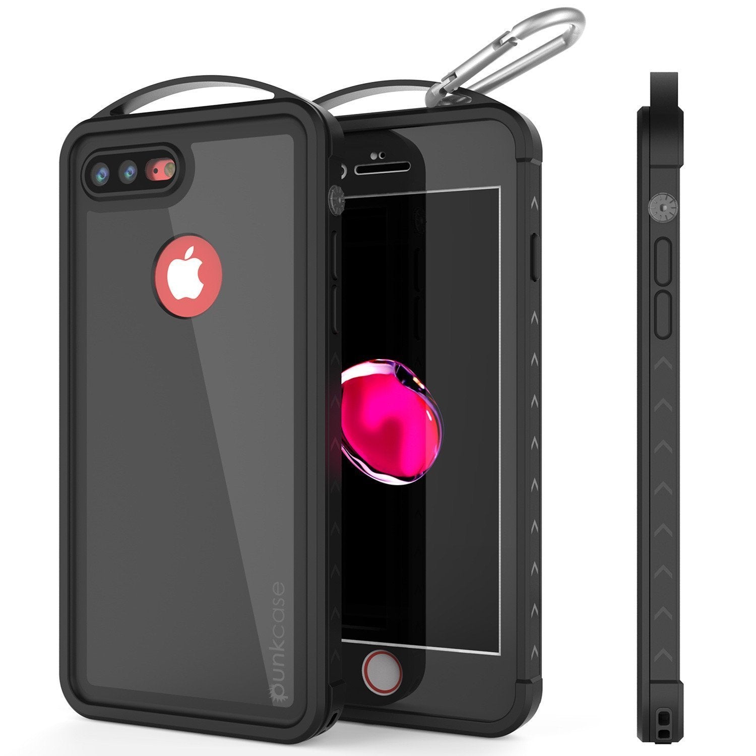 iPhone 8+ Plus Waterproof Case, Punkcase ALPINE Series, Black | Heavy Duty Armor Cover