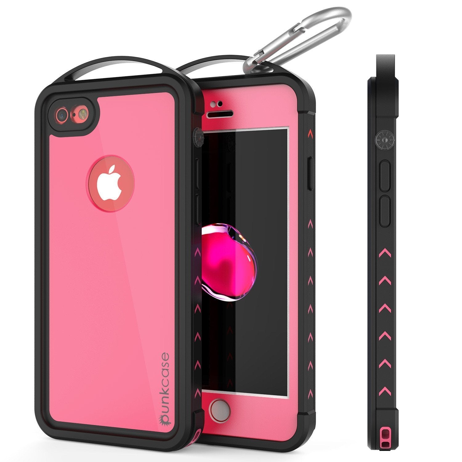 iPhone 8 Waterproof Case, Punkcase ALPINE Series, Pink | Heavy Duty Armor Cover