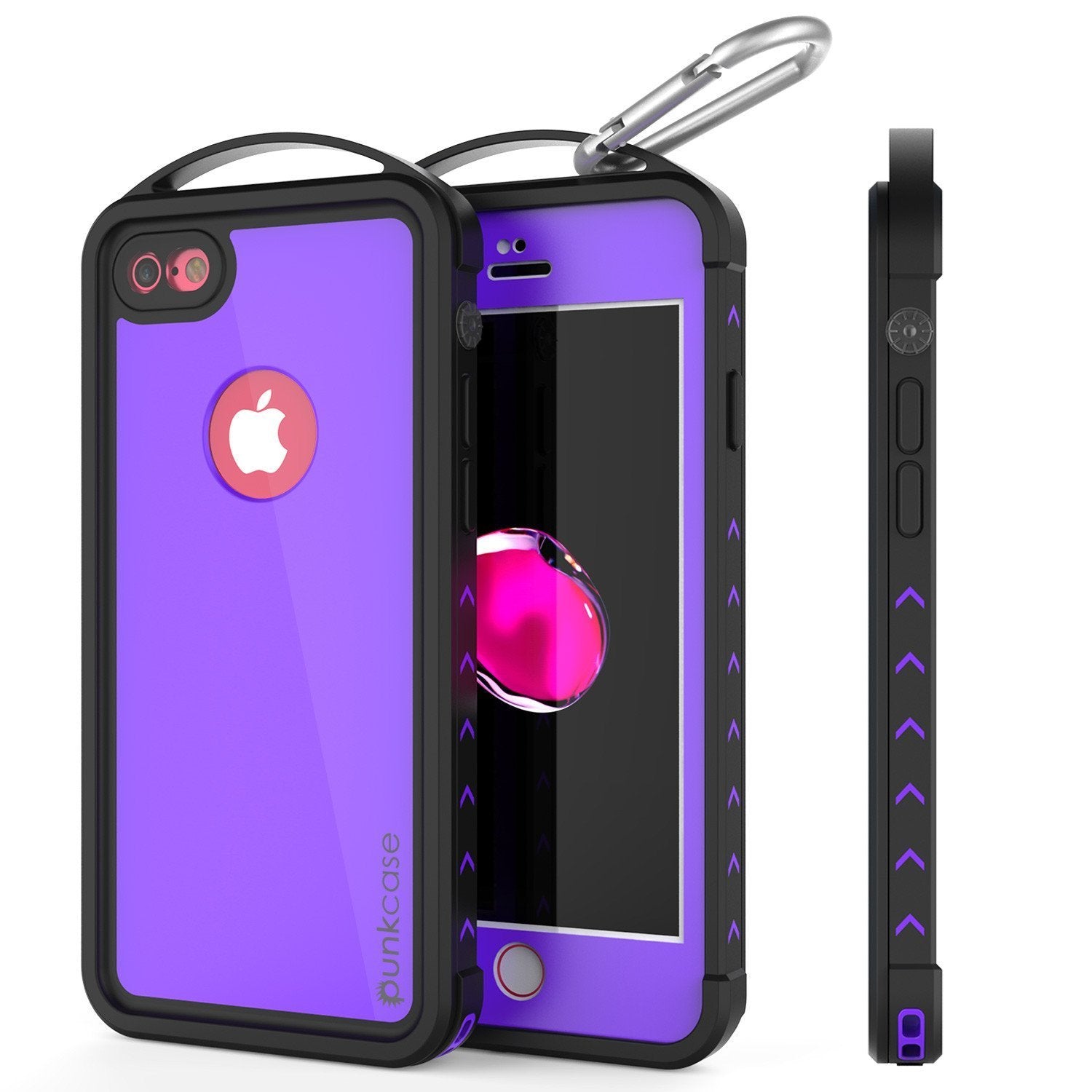 iPhone 8 Waterproof Case, Punkcase ALPINE Series, Purple | Heavy Duty Armor Cover