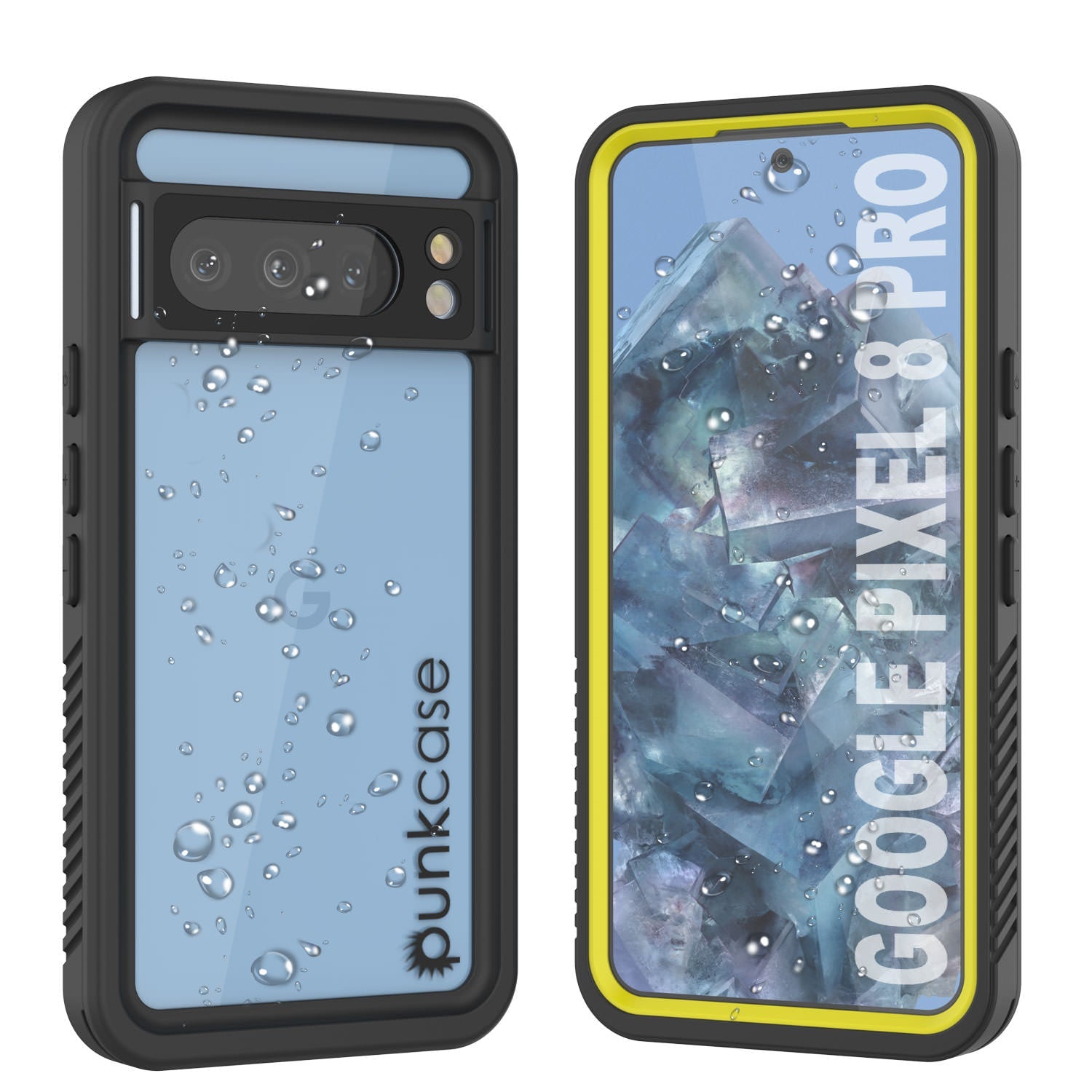 Google Pixel 8 Pro Waterproof Case, Punkcase [Extreme Series] Armor Cover W/ Built In Screen Protector [Yellow]