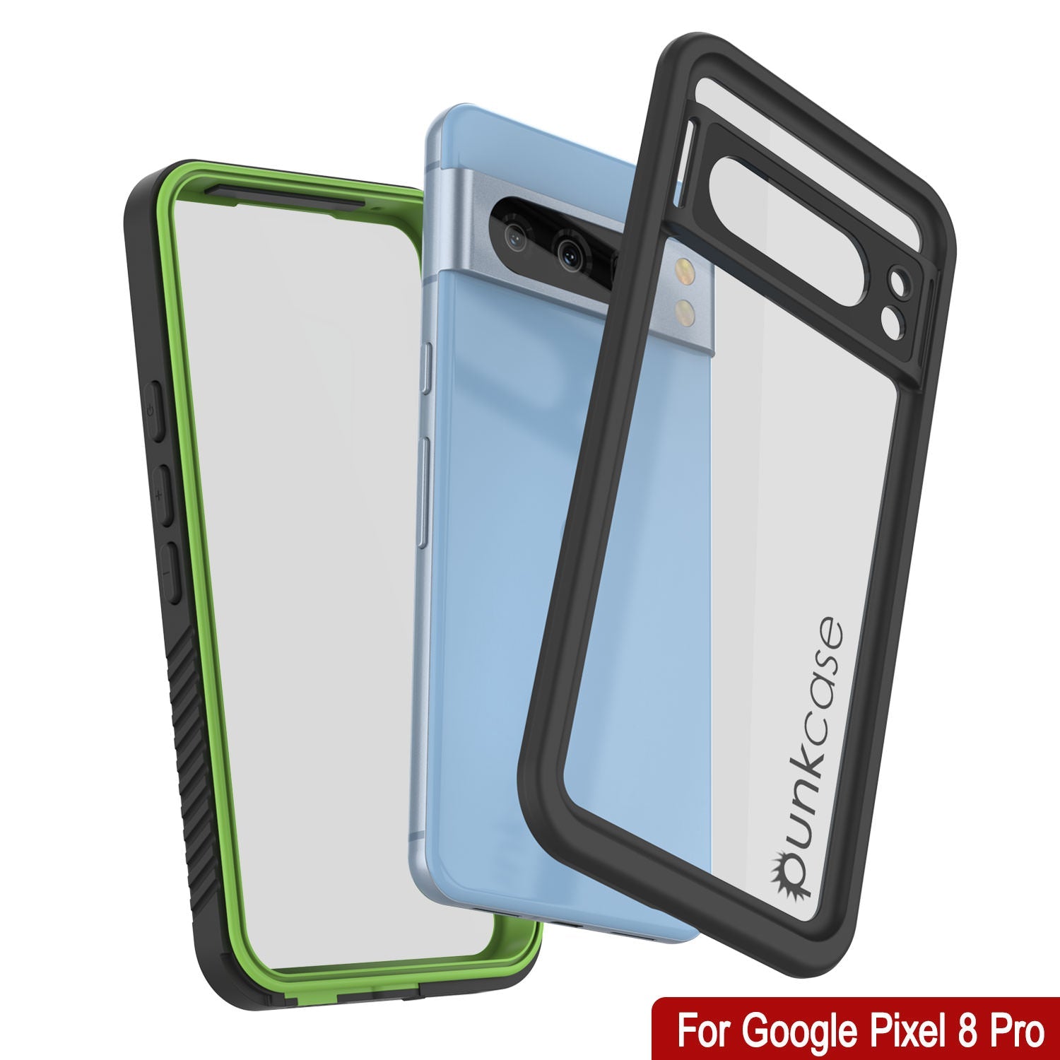 Google Pixel 8 Pro Waterproof Case, Punkcase [Extreme Series] Armor Cover W/ Built In Screen Protector [Light Green]