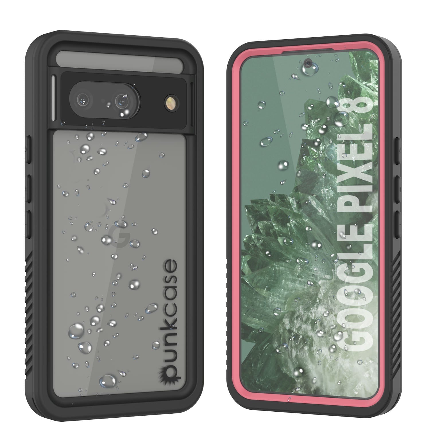 Google Pixel 8  Waterproof Case, Punkcase [Extreme Series] Armor Cover W/ Built In Screen Protector [Pink]