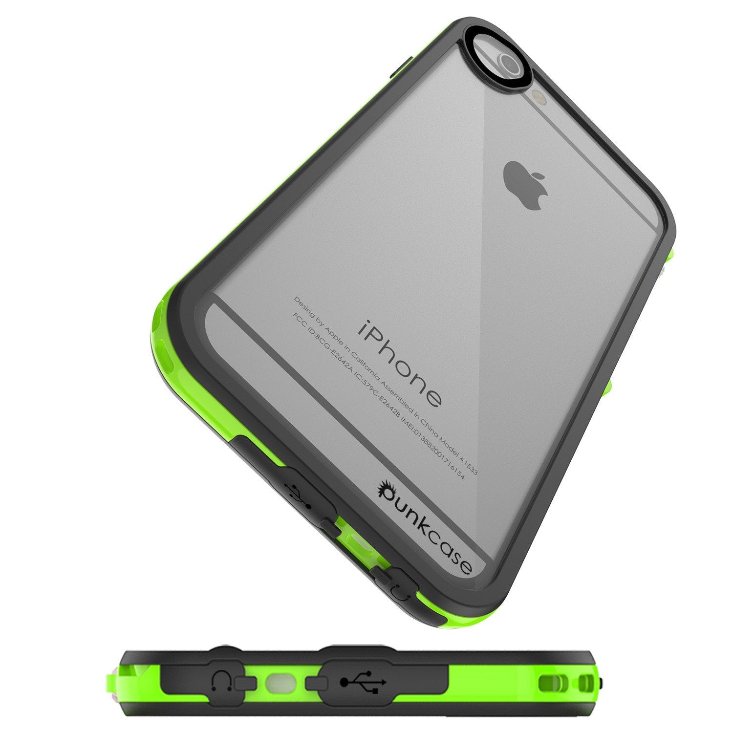 Apple iPhone 7 Waterproof Case, PUNKcase CRYSTAL 2.0 Light Green  W/ Attached Screen Protector  | Warranty