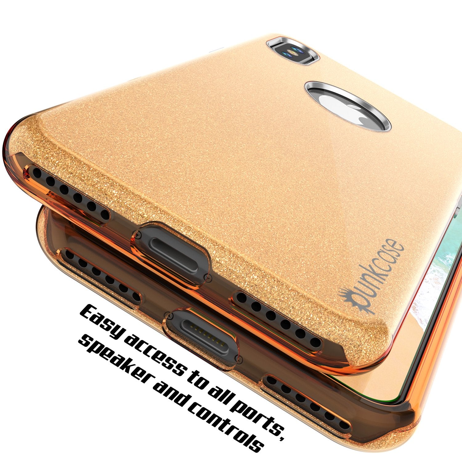 iPhone X Case, Punkcase Galactic 2.0 Series Ultra Slim Cover [Gold]