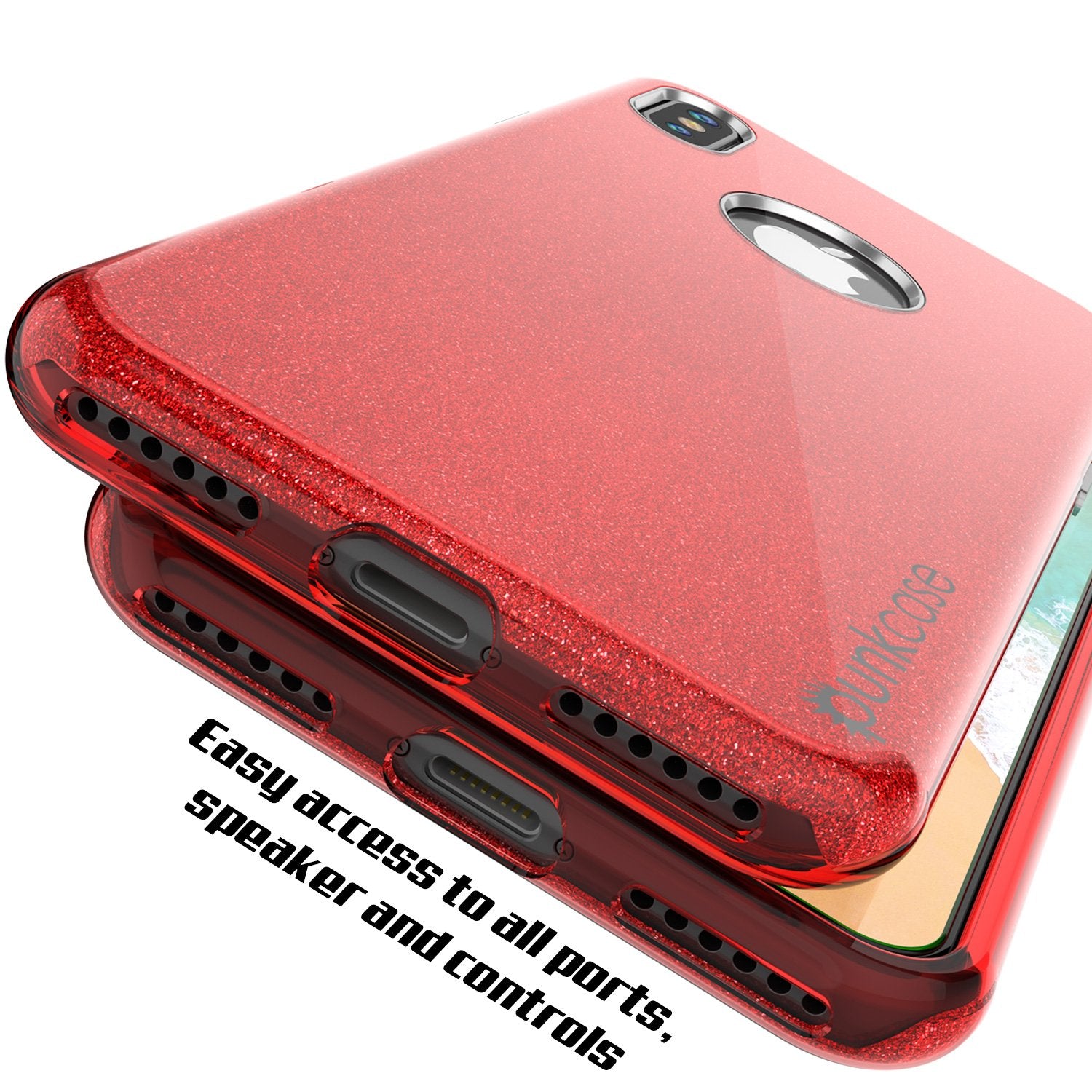 iPhone X Case, Punkcase Galactic 2.0 Series Ultra Slim Cover [Red]