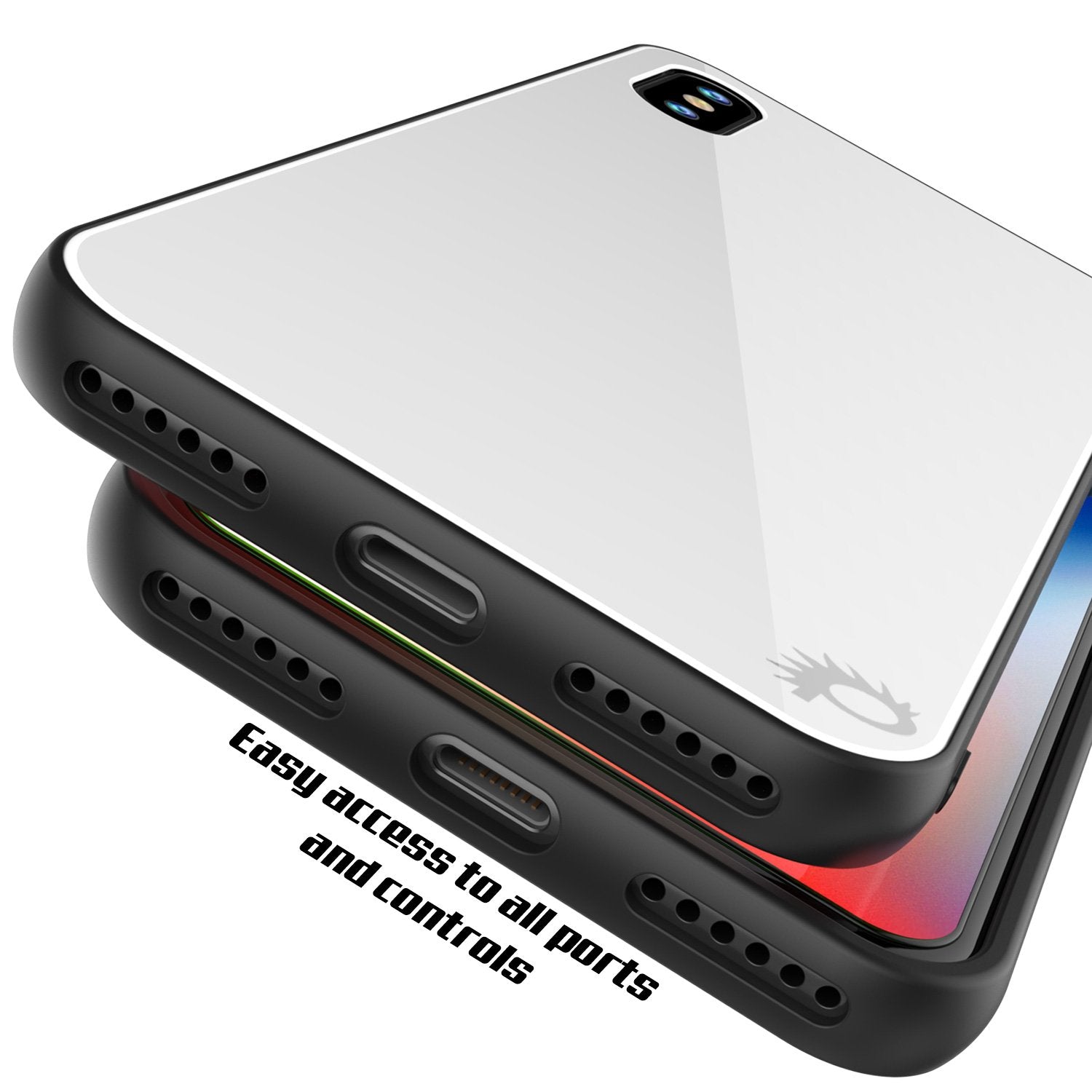 iPhone X Case, Punkcase GlassShield Ultra Thin Protectiv Cover, WHITE