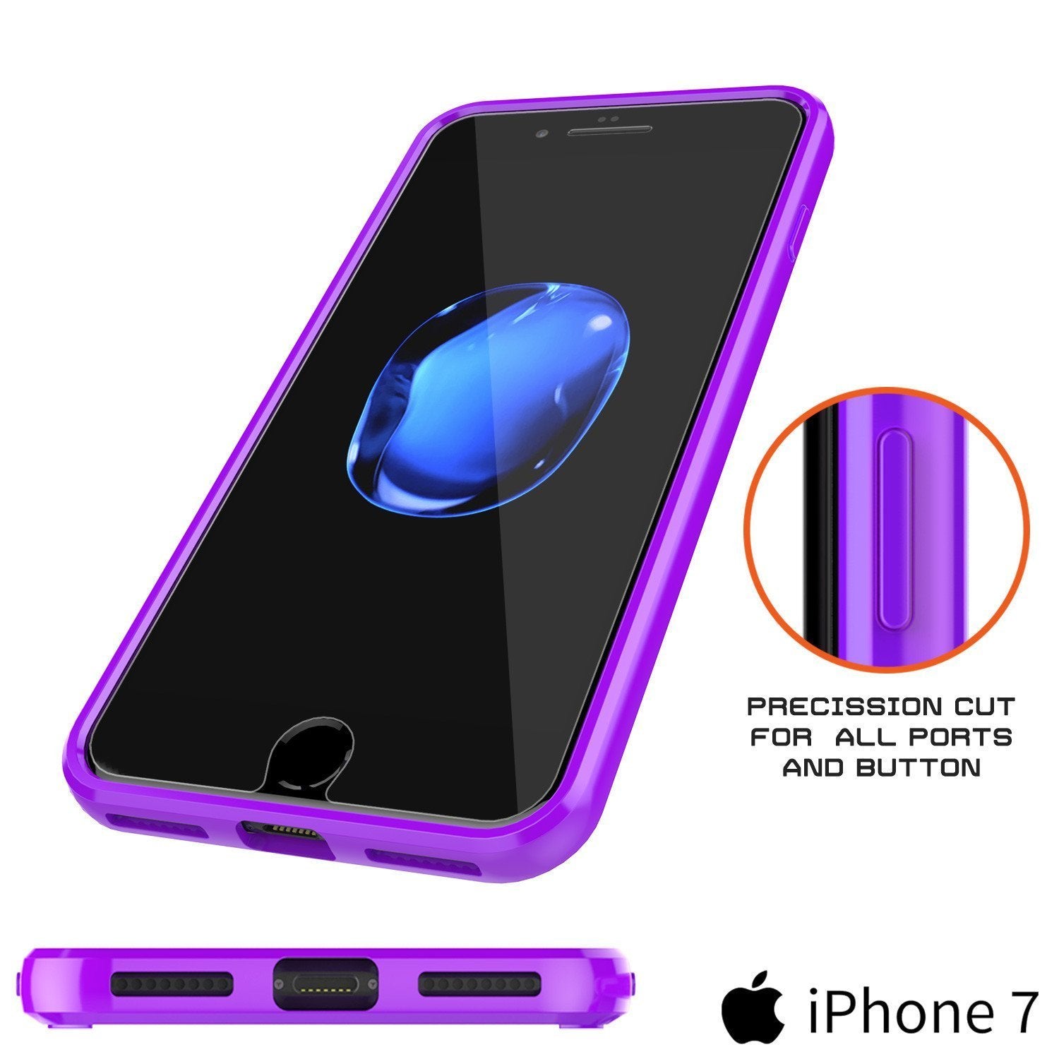 iPhone 8+ Plus Case Punkcase® LUCID 2.0 Purple Series w/ PUNK SHIELD Screen Protector | Ultra Fit