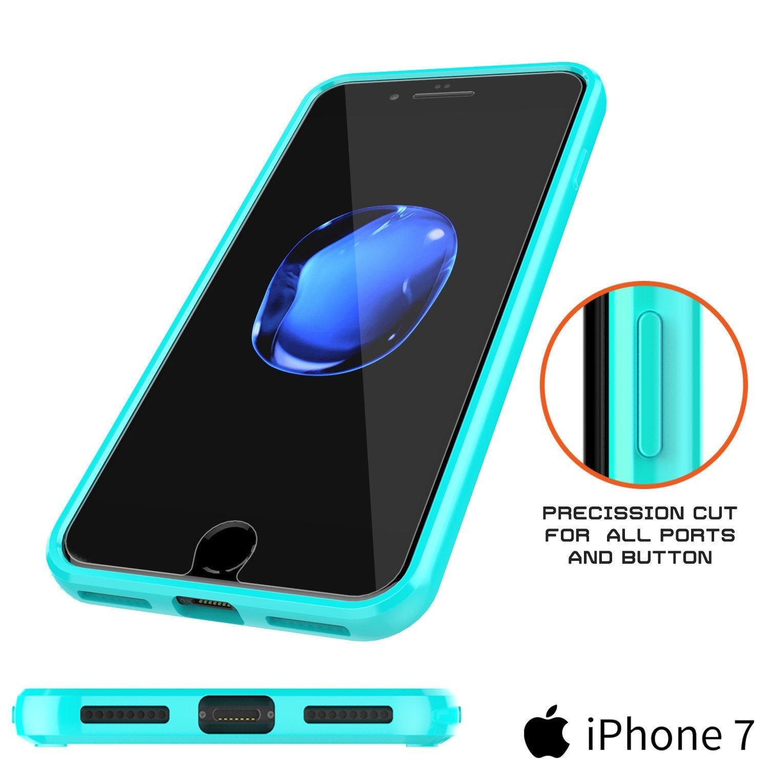 iPhone 7+ Plus Case Punkcase® LUCID 2.0 Light Blue Series for Apple iPhone 7+ Plus Slim | Slick Frame Lifetime Warranty Exchange