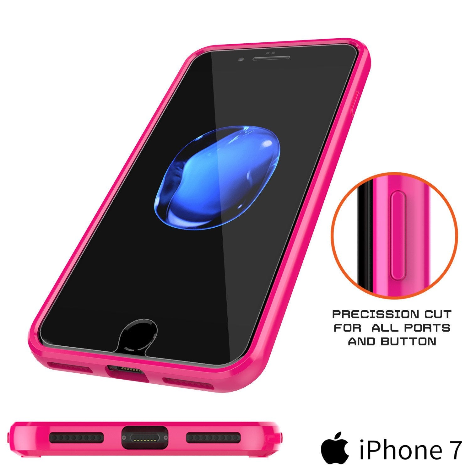 iPhone 7+ Plus Case Punkcase® LUCID 2.0 Pink Series for Apple iPhone 7+ Plus Slim | Slick Frame Lifetime Warranty Exchange