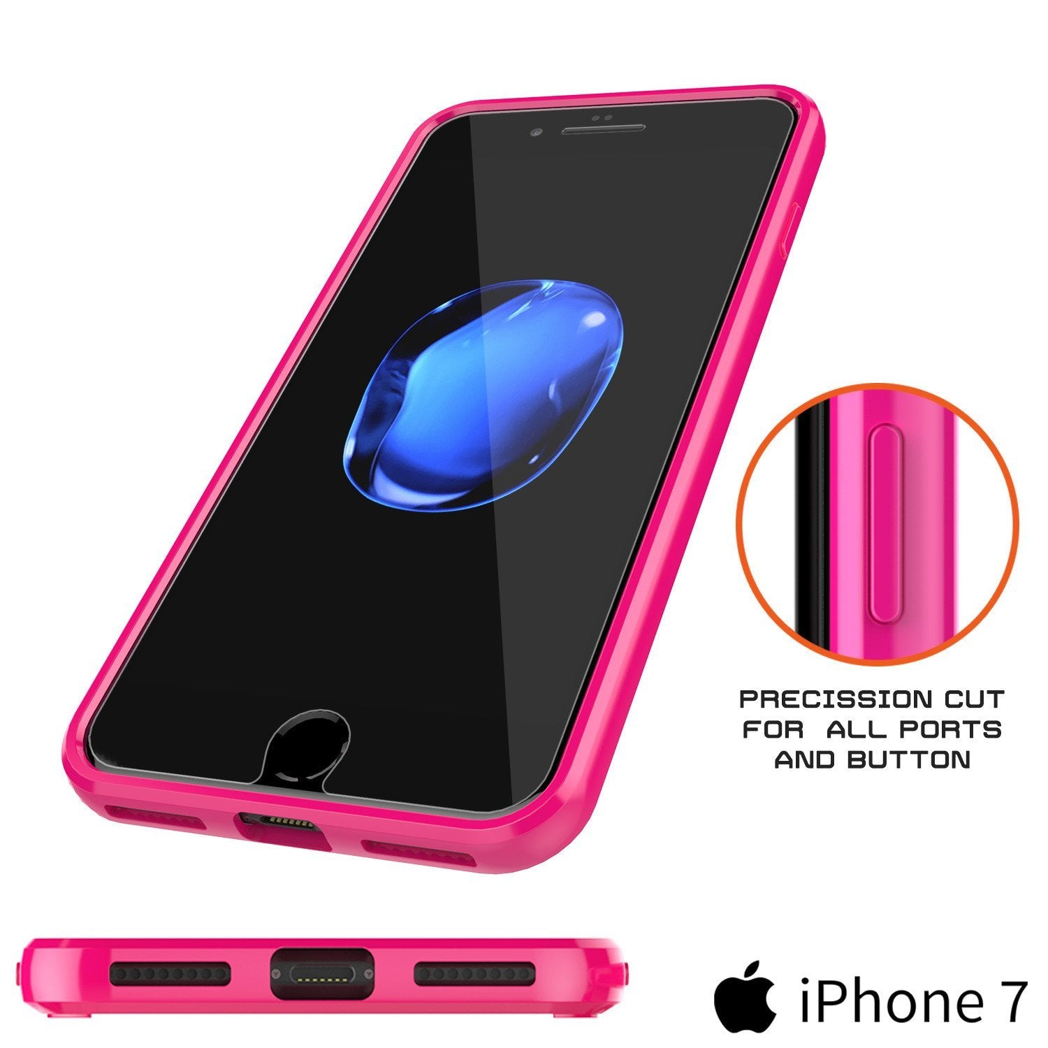 iPhone 8 Case Punkcase® LUCID 2.0 Pink Series w/ PUNK SHIELD Screen Protector | Ultra Fit