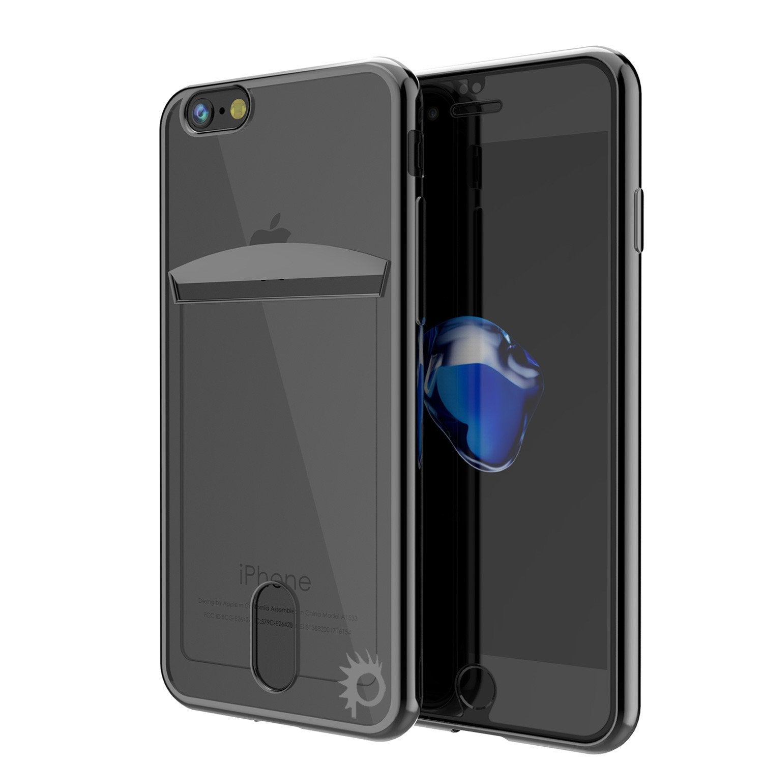iPhone 7 Case, PUNKCASE® LUCID Black Series for iPhone 7 Premium Impact Protective Armor Case Cover | Clear TPU | Lifetime Warranty Exchange | PUNK SHIELD Screen Protector | Ultra Fit