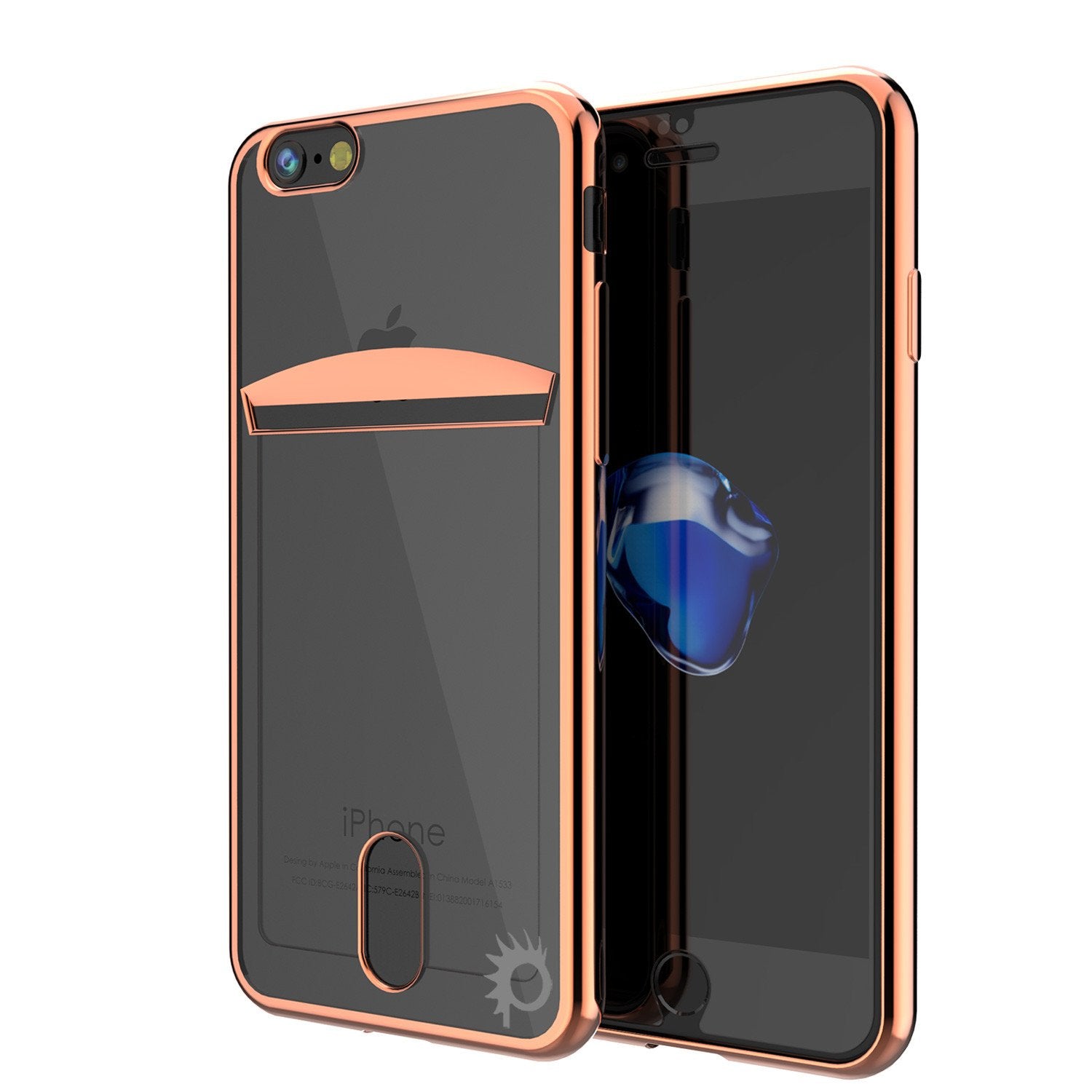 iPhone 7 Case, PUNKCASE® LUCID Rose Gold Series | Card Slot | SHIELD Screen Protector | Ultra fit