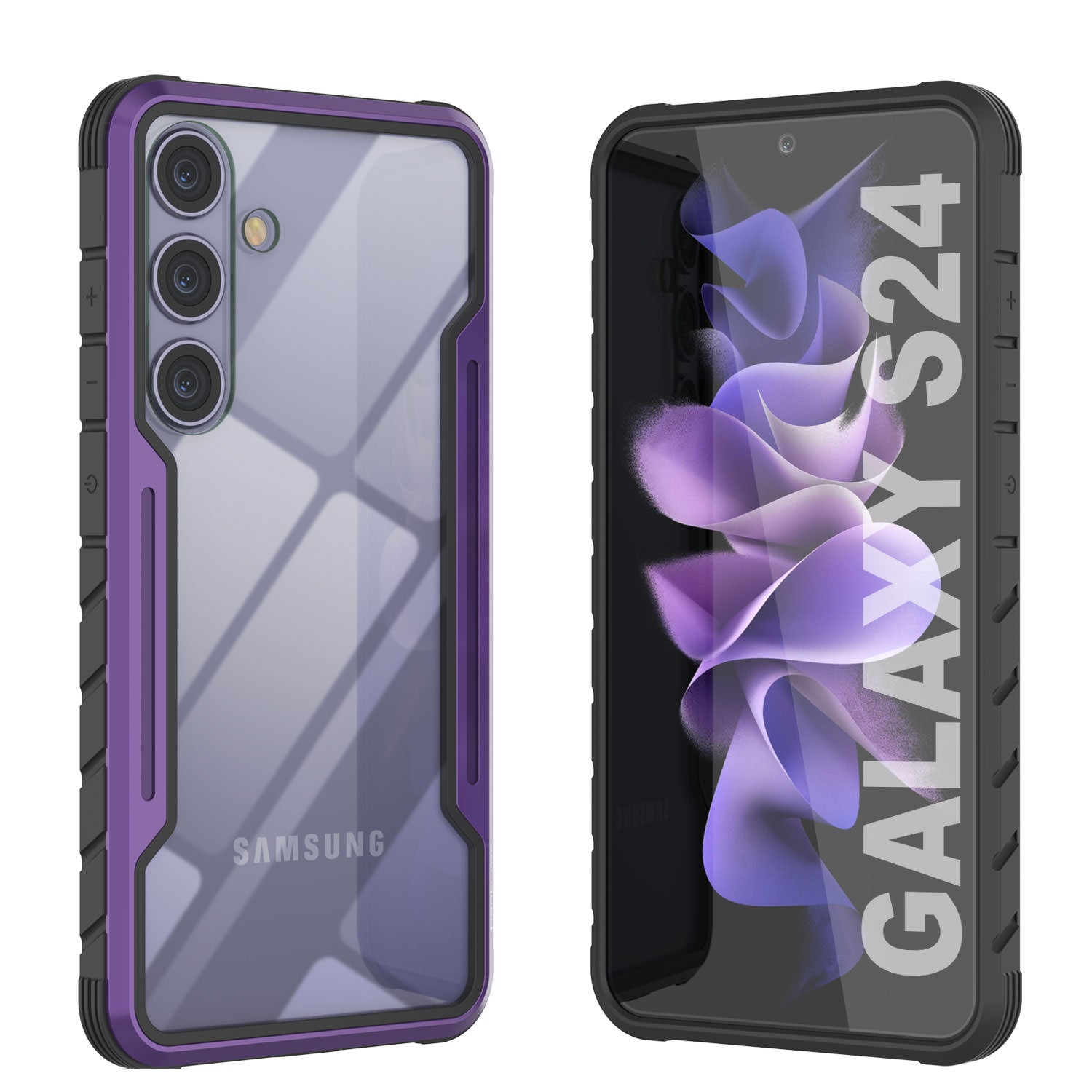 Punkcase S24 Armor Stealth Case Protective Military Grade Multilayer Cover [Purple]