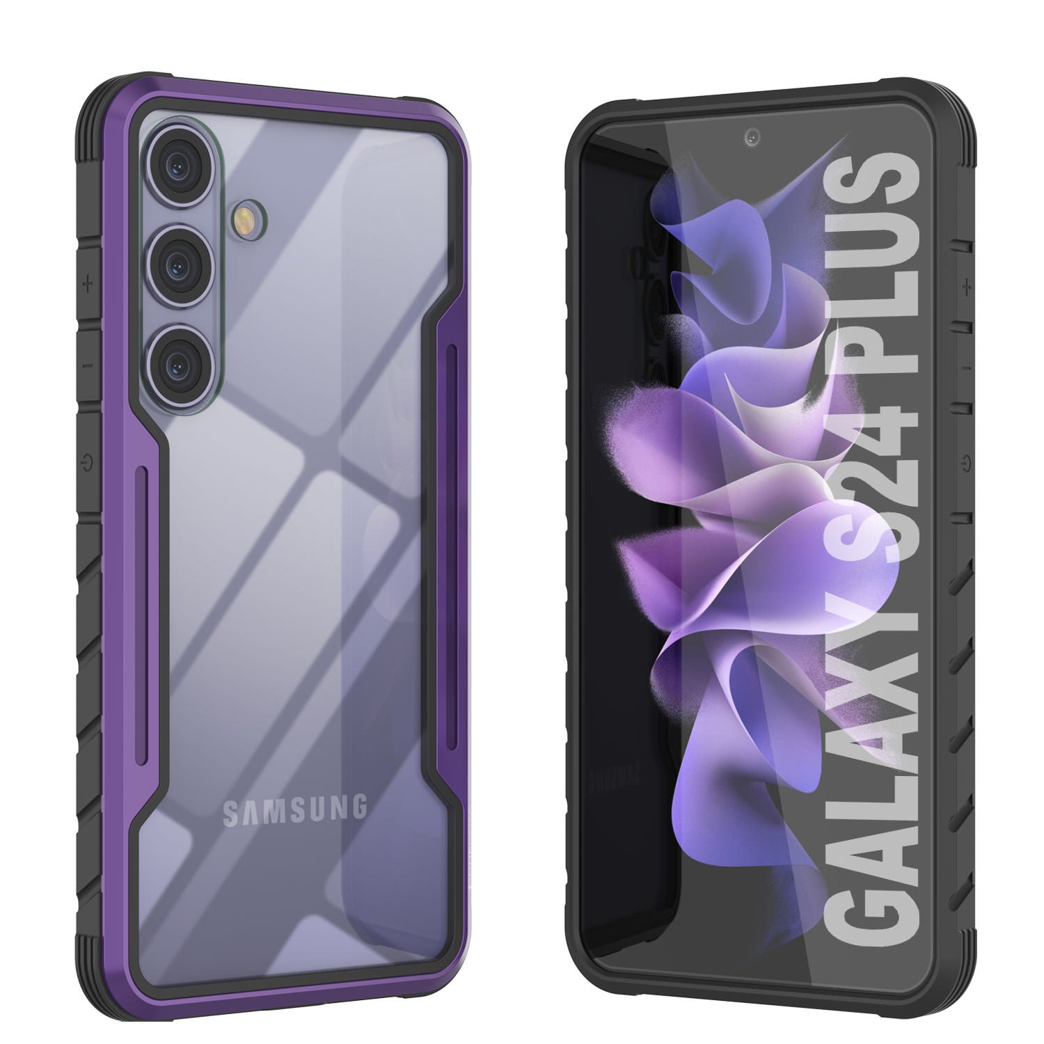 Punkcase S24+ Plus Armor Stealth Case Protective Military Grade Multilayer Cover [Purple]