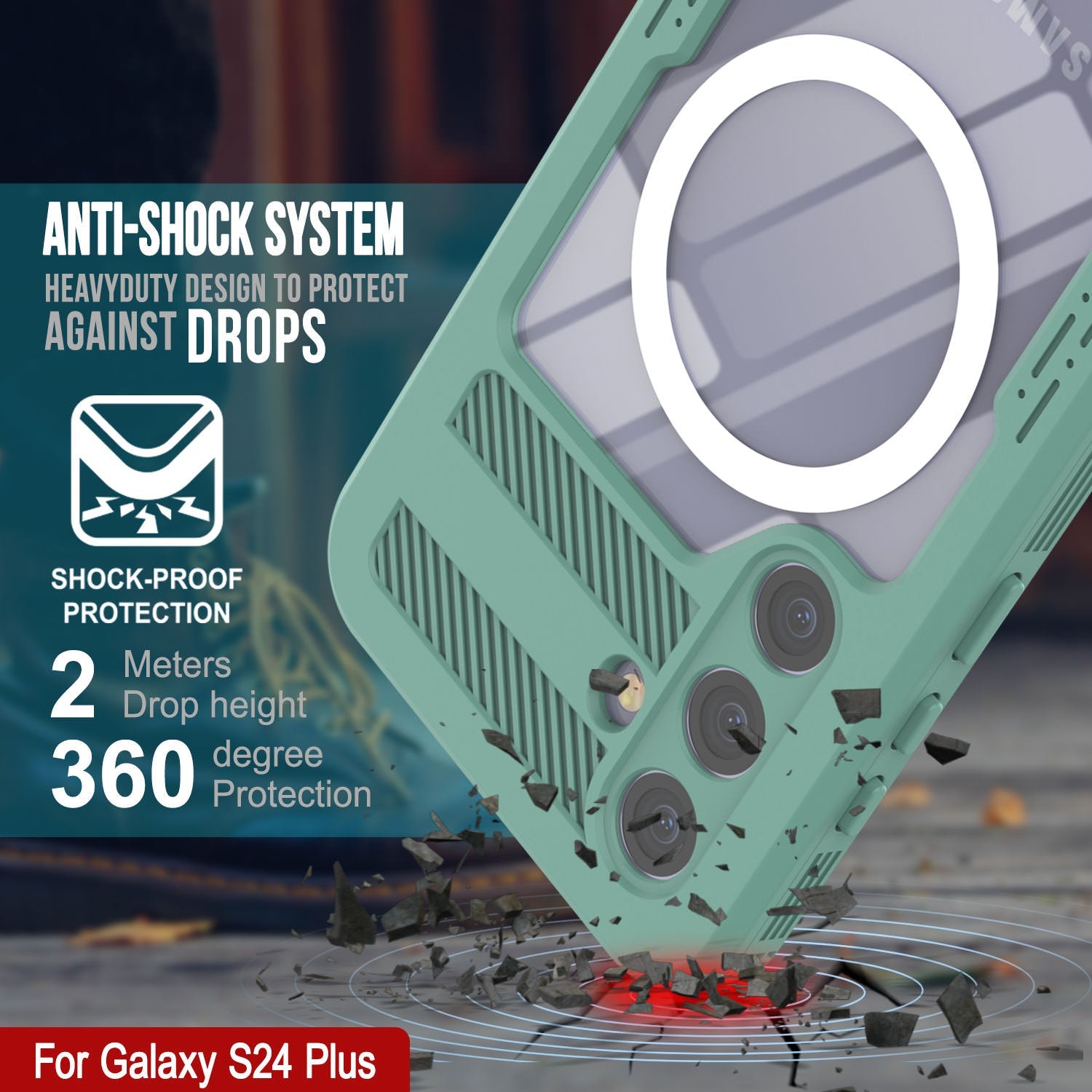 Galaxy S24+ Plus Waterproof Case [Alpine 2.0 Series] [Slim Fit] [IP68 Certified] [Shockproof] [Teal]